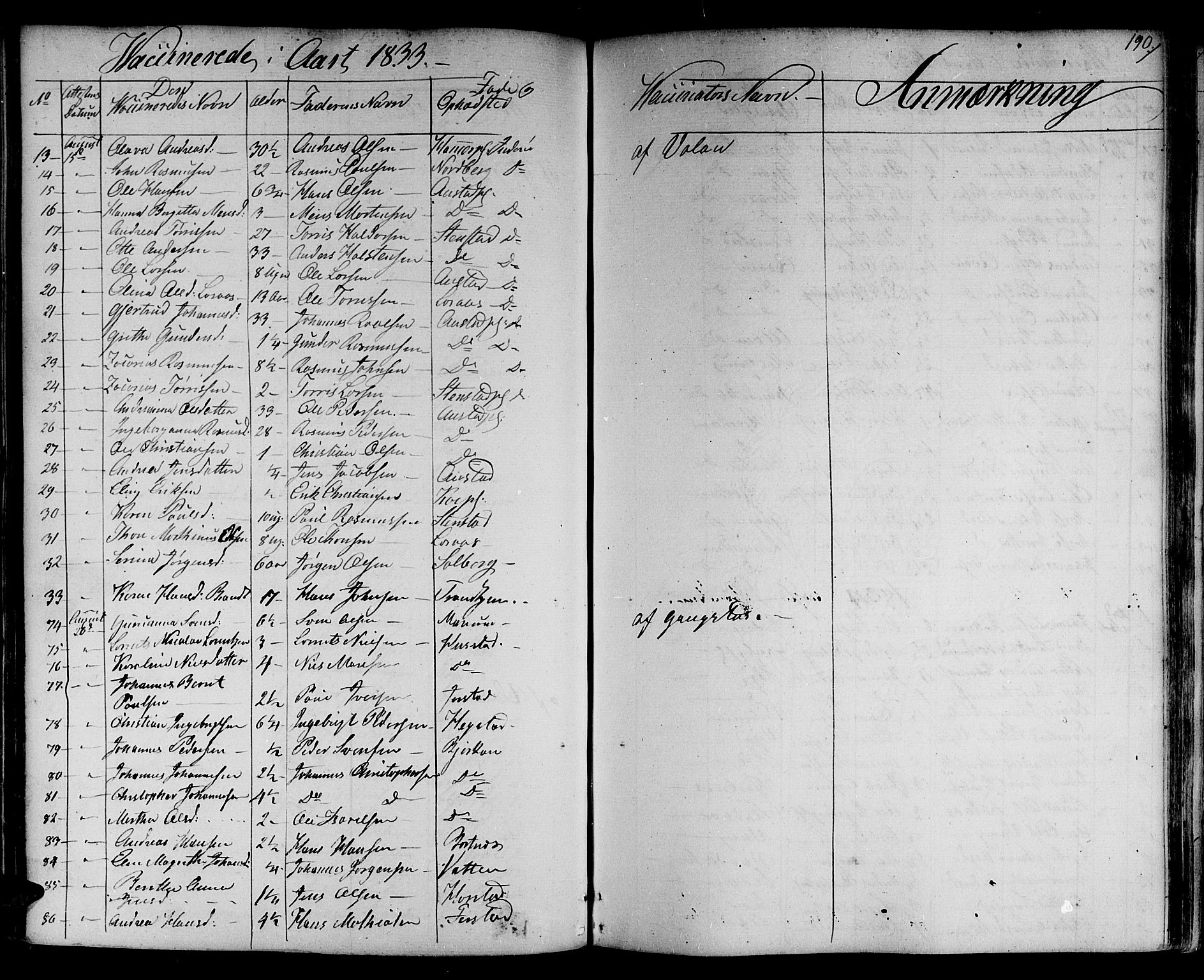 Ministerialprotokoller, klokkerbøker og fødselsregistre - Nord-Trøndelag, SAT/A-1458/730/L0277: Ministerialbok nr. 730A06 /1, 1830-1839, s. 190