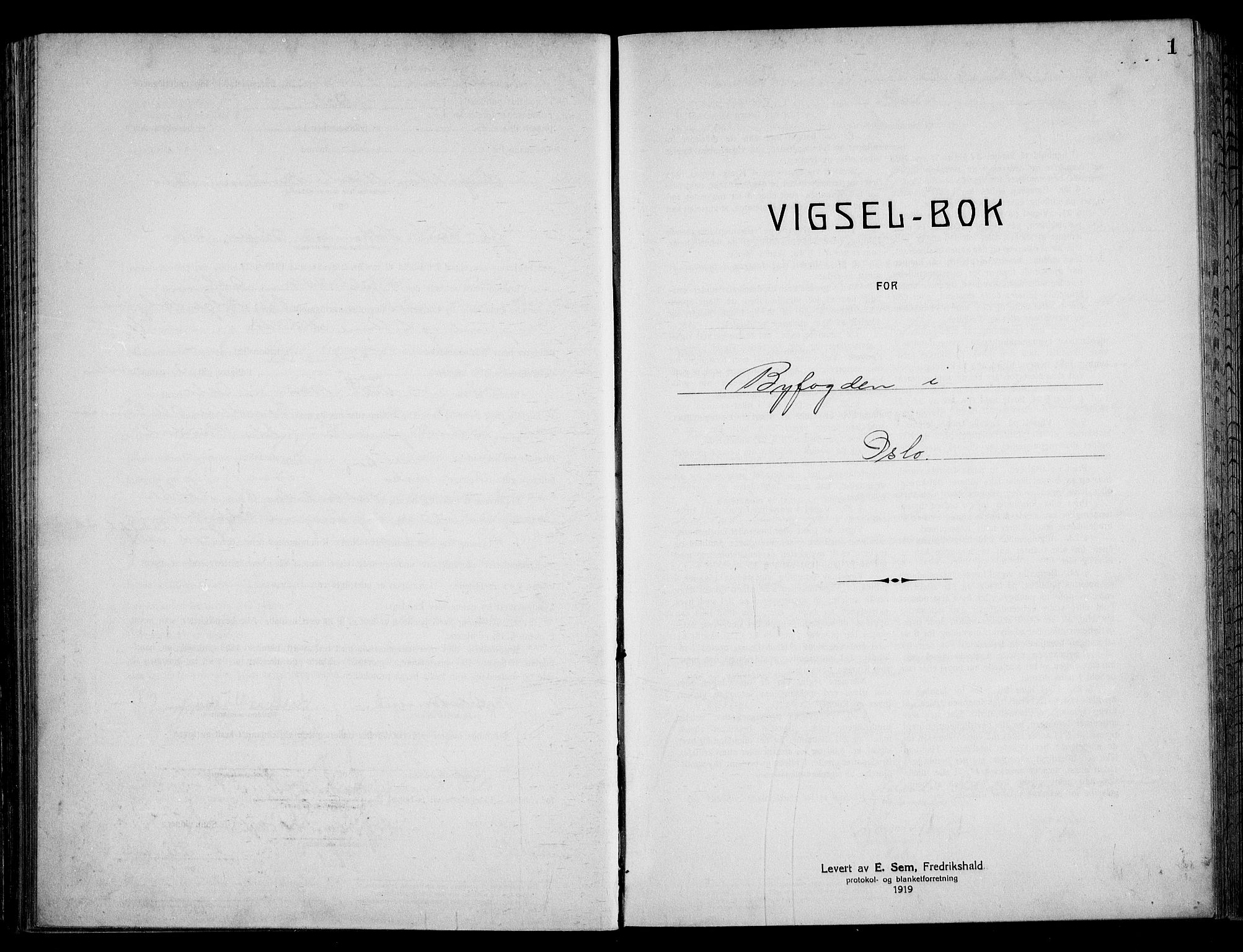Oslo byfogd avd. I, SAO/A-10220/L/Lb/Lbb/L0019: Notarialprotokoll, rekke II: Vigsler, 1928-1929, s. 1a