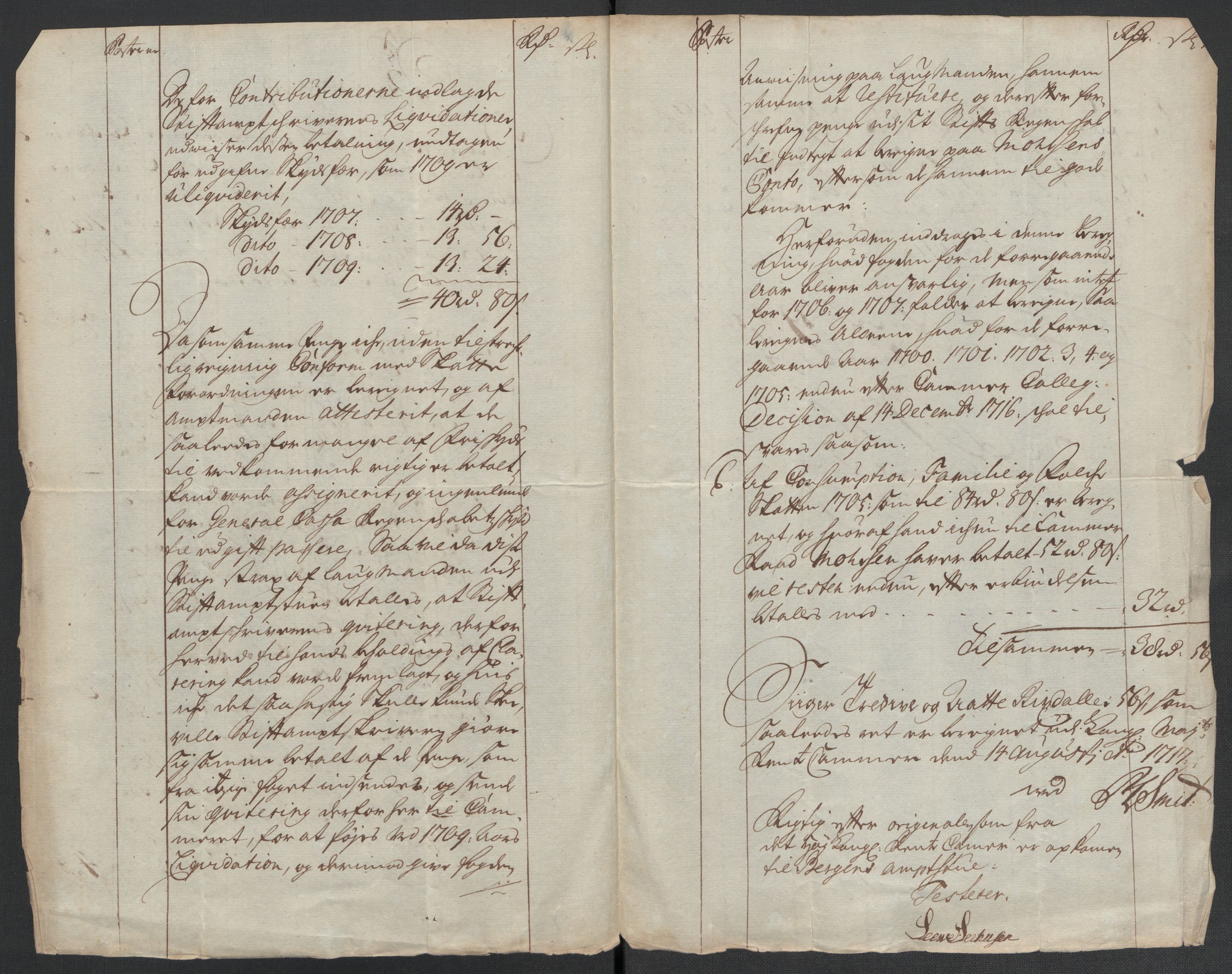 Rentekammeret inntil 1814, Reviderte regnskaper, Fogderegnskap, RA/EA-4092/R65/L4510: Fogderegnskap Helgeland, 1708-1709, s. 264