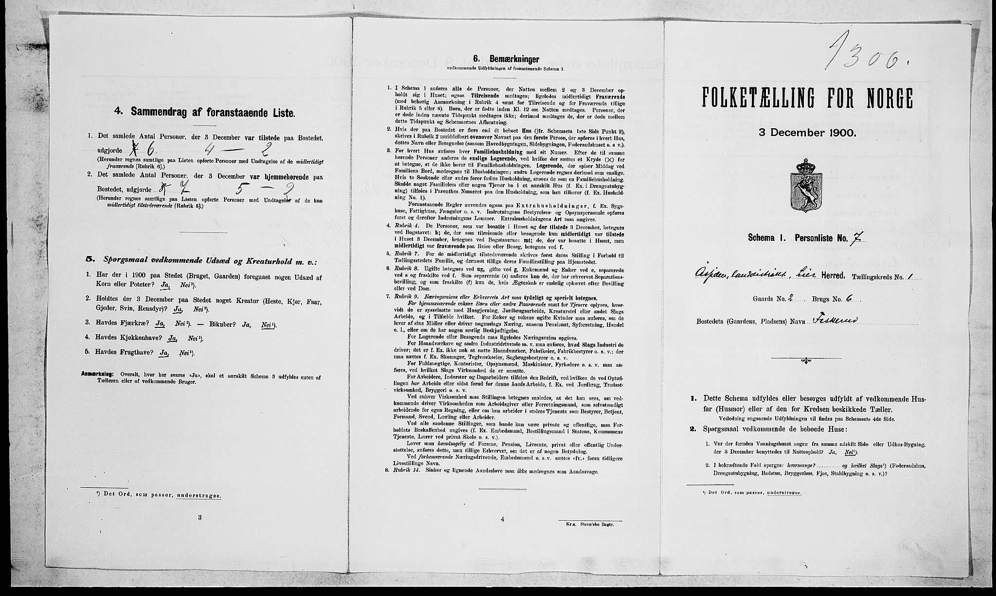 RA, Folketelling 1900 for 0626 Lier herred, 1900, s. 53