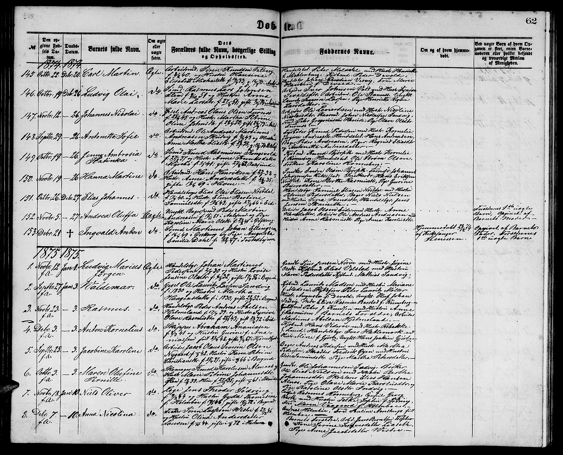 Ministerialprotokoller, klokkerbøker og fødselsregistre - Møre og Romsdal, AV/SAT-A-1454/529/L0465: Klokkerbok nr. 529C02, 1868-1877, s. 62