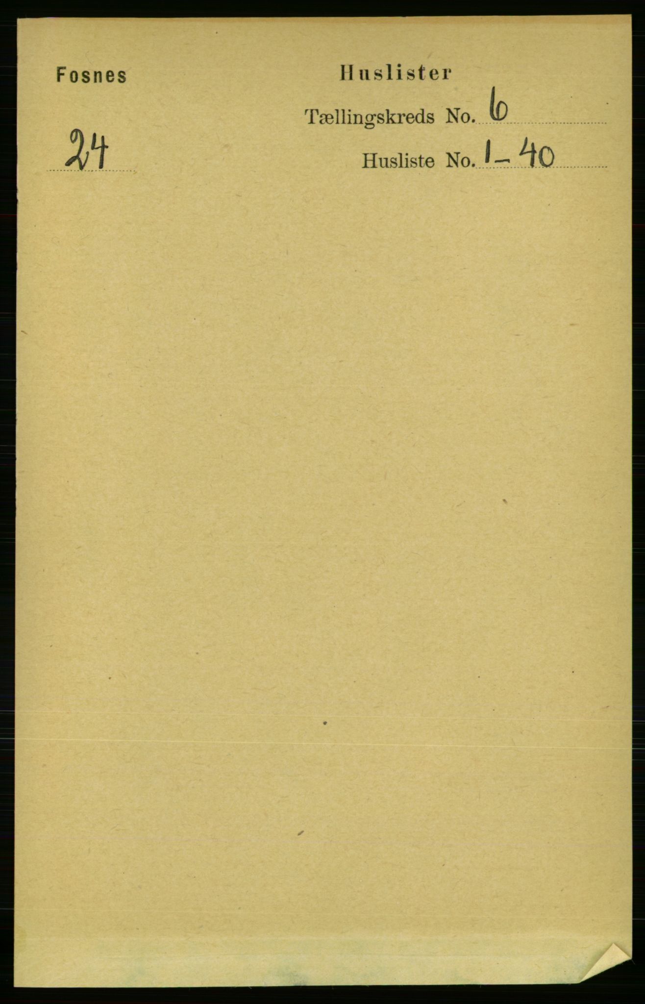 RA, Folketelling 1891 for 1748 Fosnes herred, 1891, s. 2719