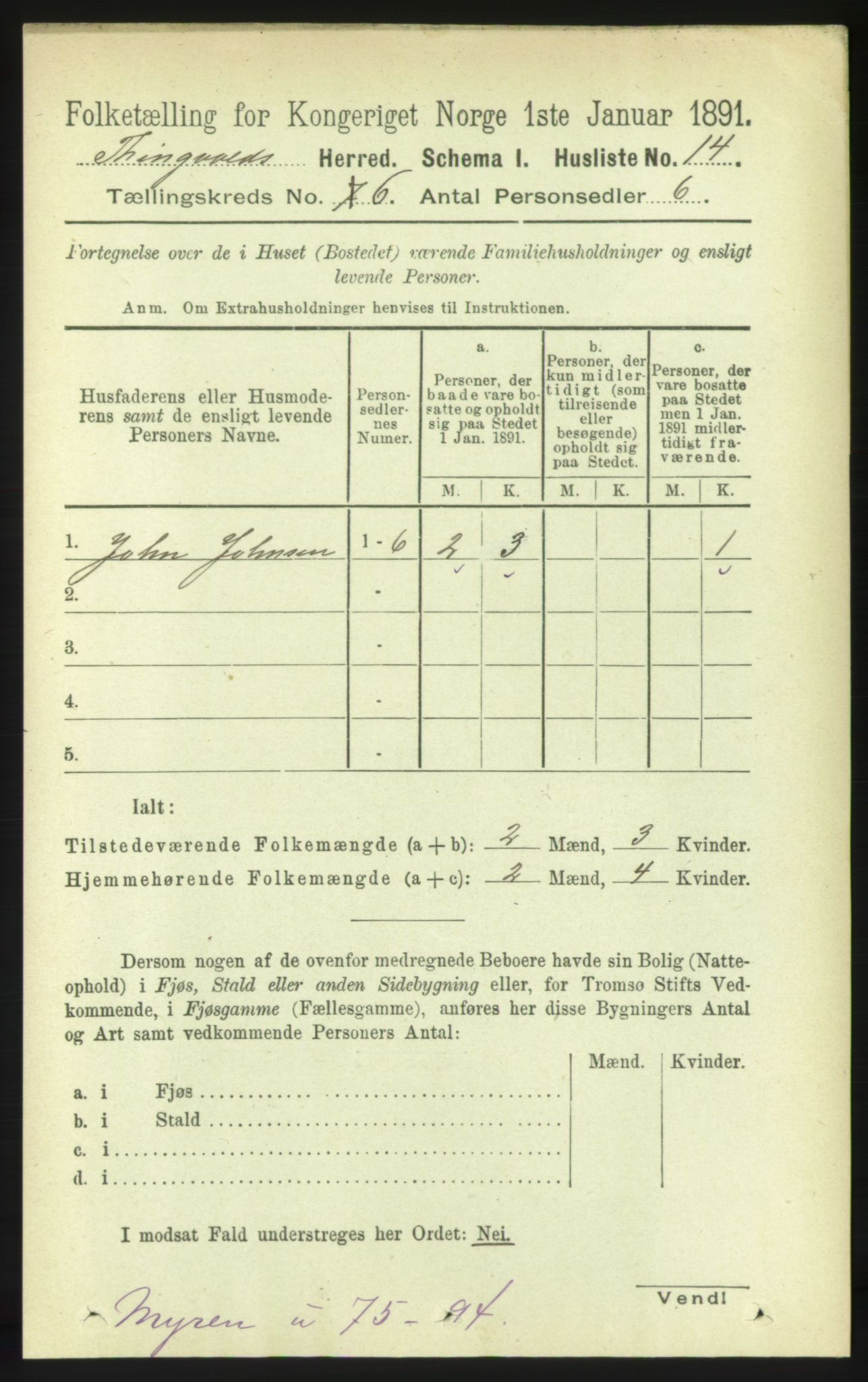 RA, Folketelling 1891 for 1560 Tingvoll herred, 1891, s. 2383