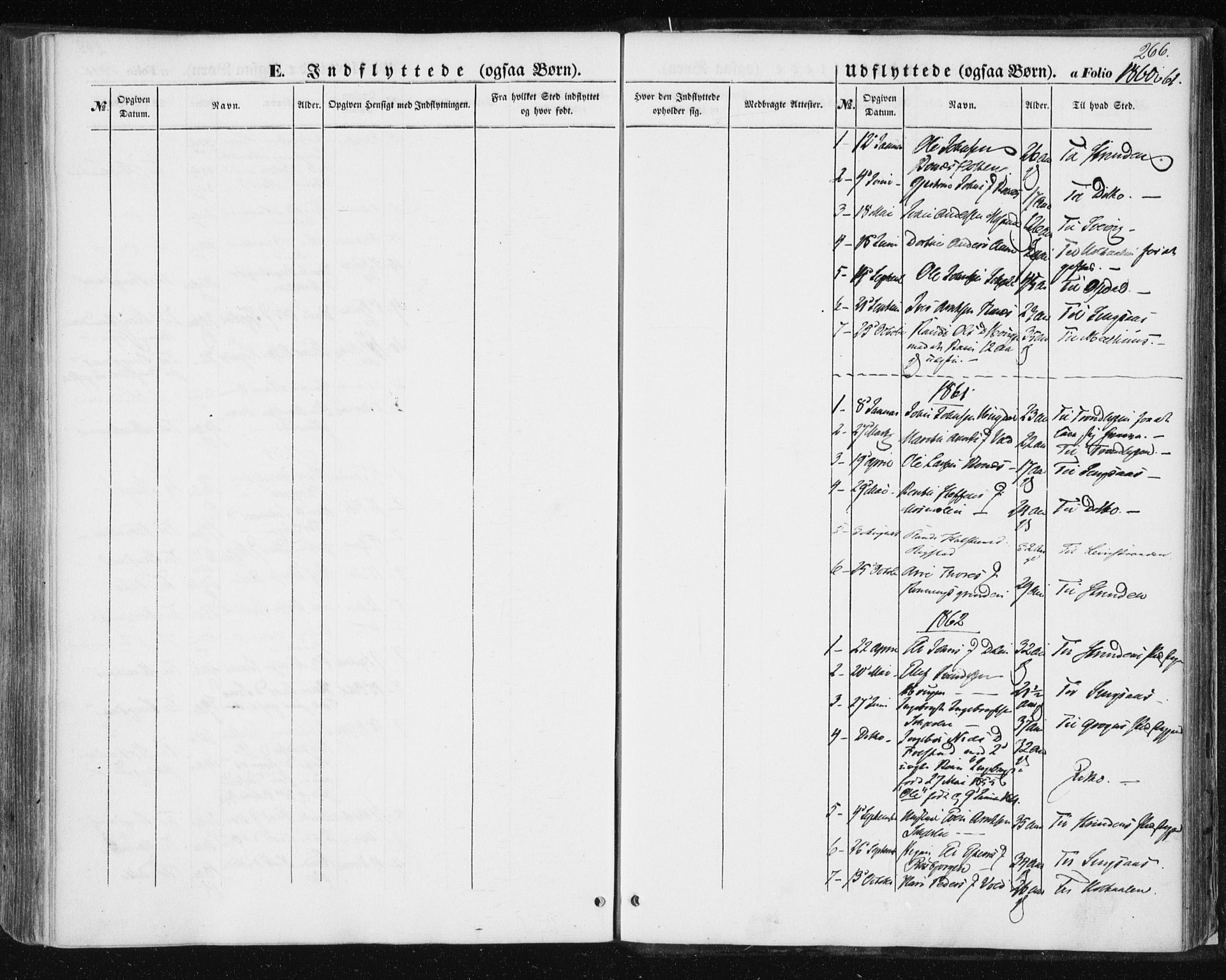 Ministerialprotokoller, klokkerbøker og fødselsregistre - Sør-Trøndelag, AV/SAT-A-1456/687/L1000: Ministerialbok nr. 687A06, 1848-1869, s. 266