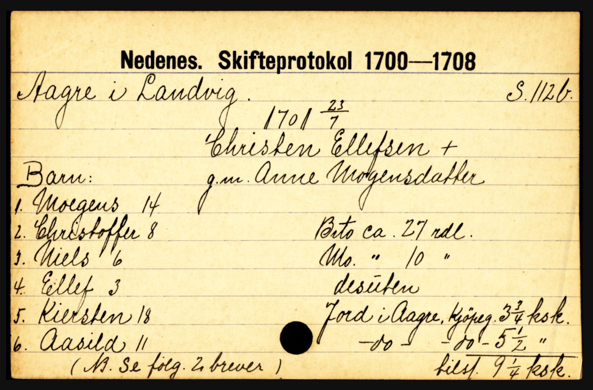 Nedenes sorenskriveri før 1824, AV/SAK-1221-0007/H, s. 34645