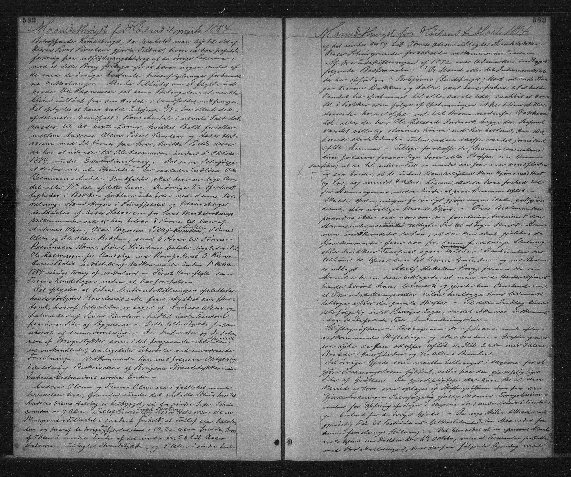 Jæren sorenskriveri, SAST/A-100310/01/4/41/41BF/L0008: Pantebok nr. 15, 1882-1885, s. 582-583