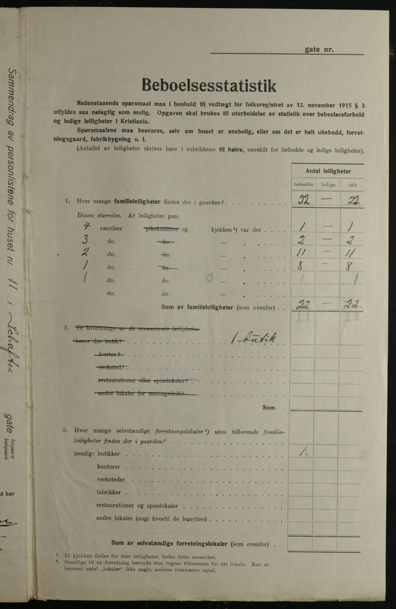 OBA, Kommunal folketelling 1.12.1923 for Kristiania, 1923, s. 99167