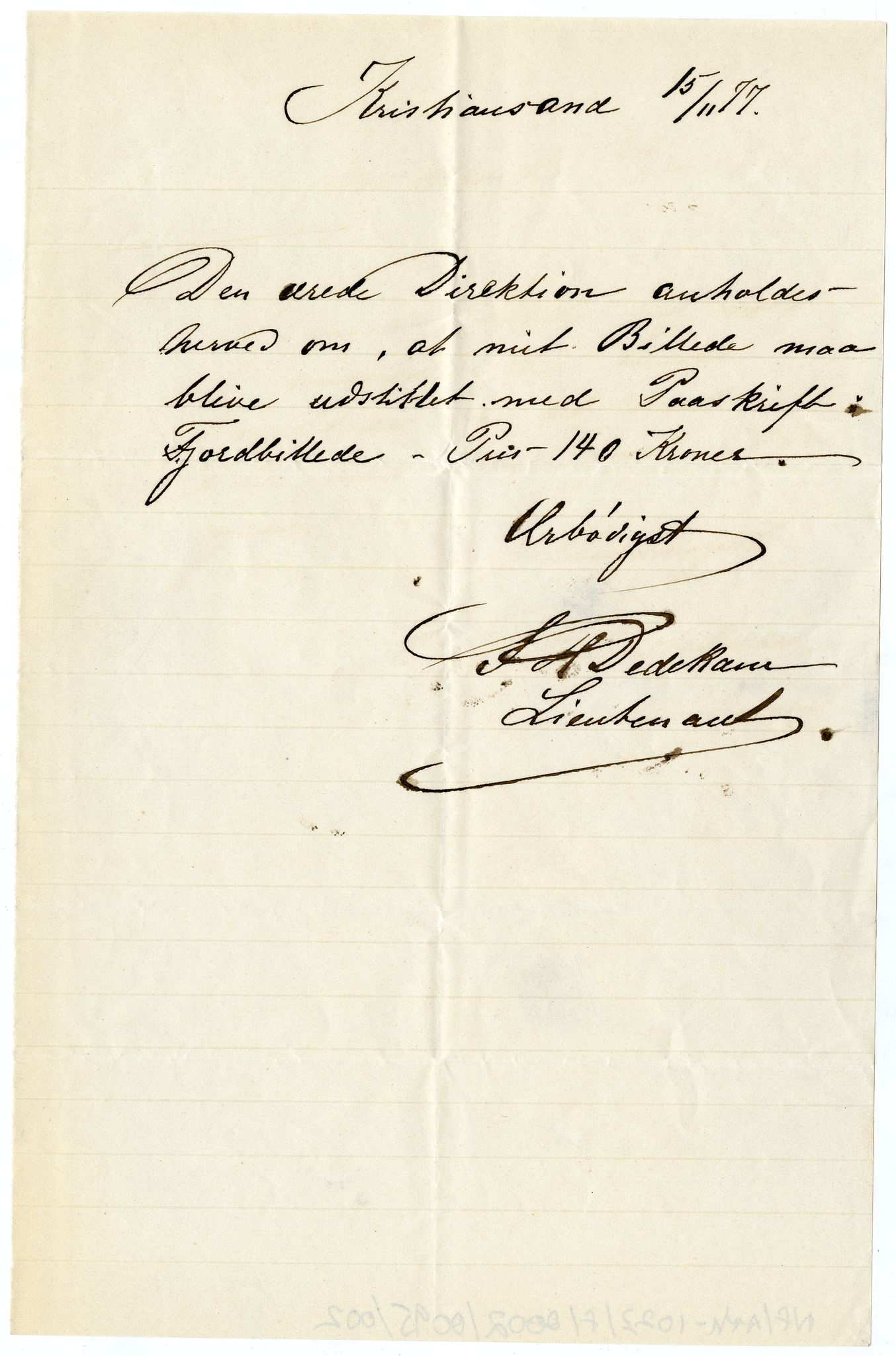 Diderik Maria Aalls brevsamling, NF/Ark-1023/F/L0002: D.M. Aalls brevsamling. B - C, 1799-1889, s. 469