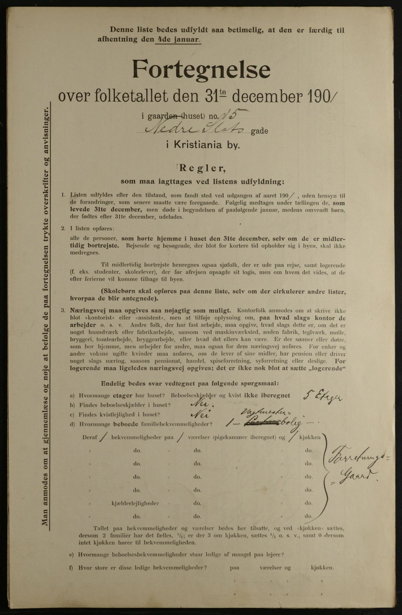 OBA, Kommunal folketelling 31.12.1901 for Kristiania kjøpstad, 1901, s. 10661