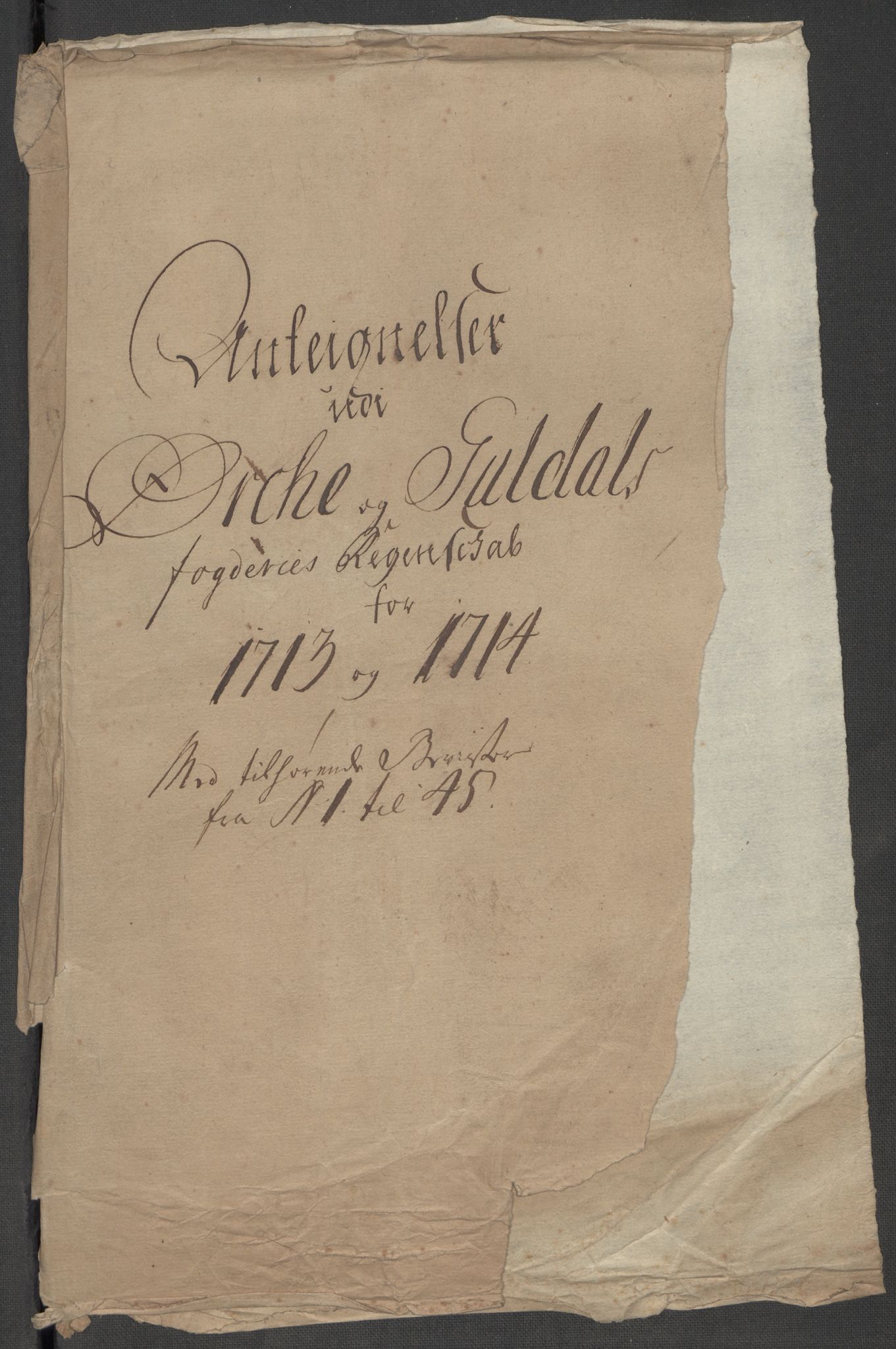 Rentekammeret inntil 1814, Reviderte regnskaper, Fogderegnskap, RA/EA-4092/R60/L3965: Fogderegnskap Orkdal og Gauldal, 1714, s. 540