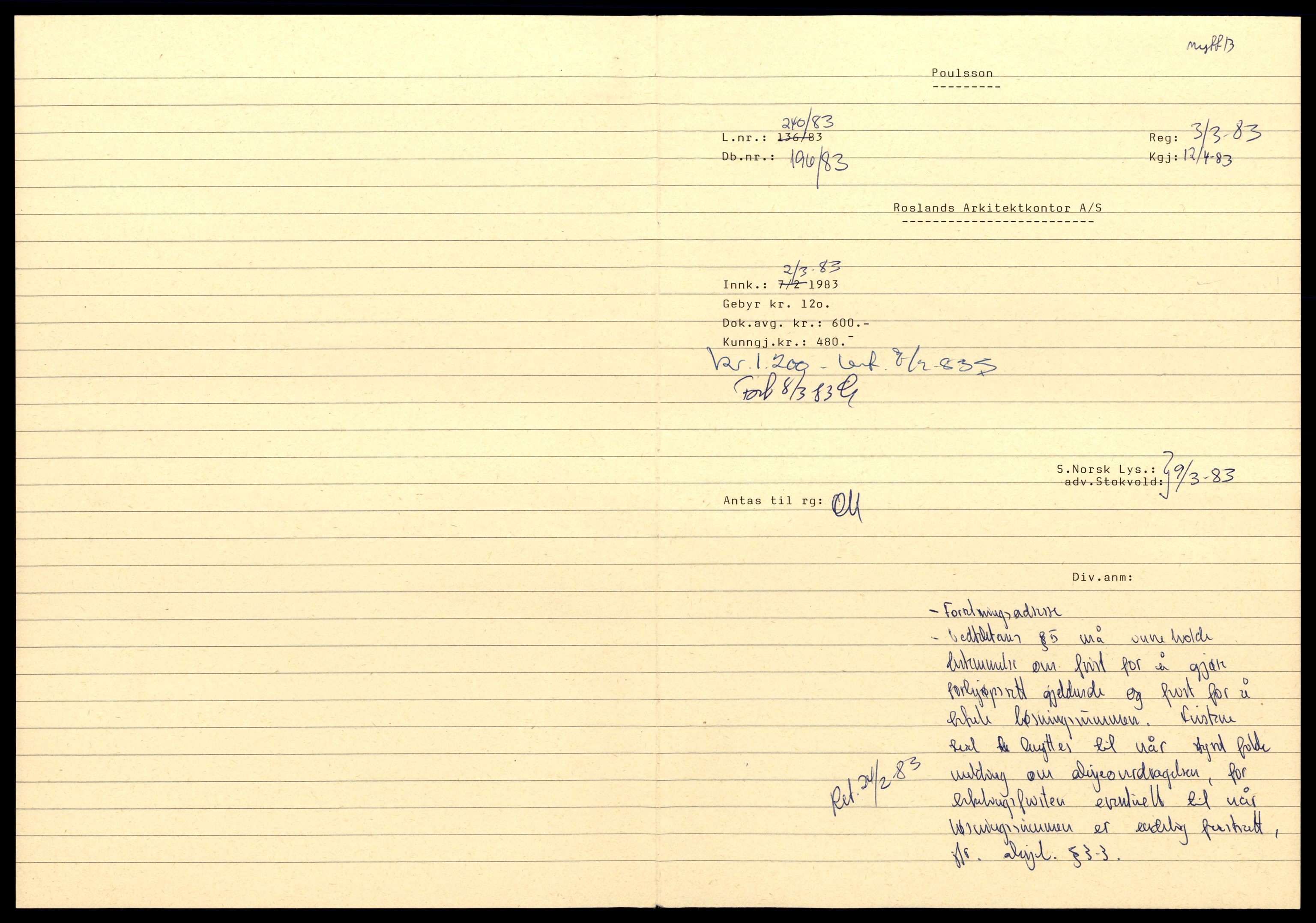 Asker og Bærum tingrett, AV/SAT-A-10379/K/Kb/Kbb/L0133: Aksjeselskap og andelslag i Bærum, Ros - Rå, 1944-1989, s. 1