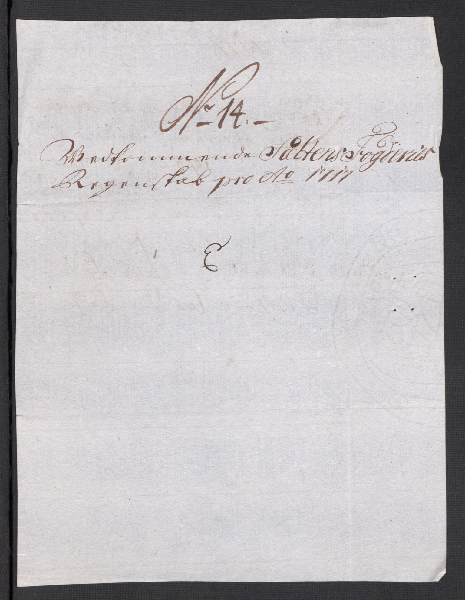 Rentekammeret inntil 1814, Reviderte regnskaper, Fogderegnskap, RA/EA-4092/R66/L4587: Fogderegnskap Salten, 1717, s. 121