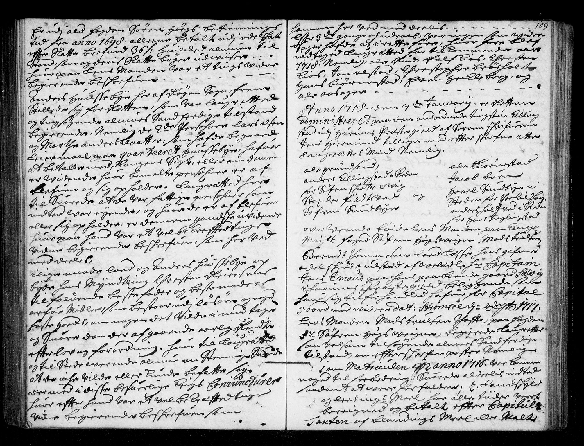 Lier, Røyken og Hurum sorenskriveri, SAKO/A-89/F/Fa/L0044: Tingbok, 1716-1721, s. 109