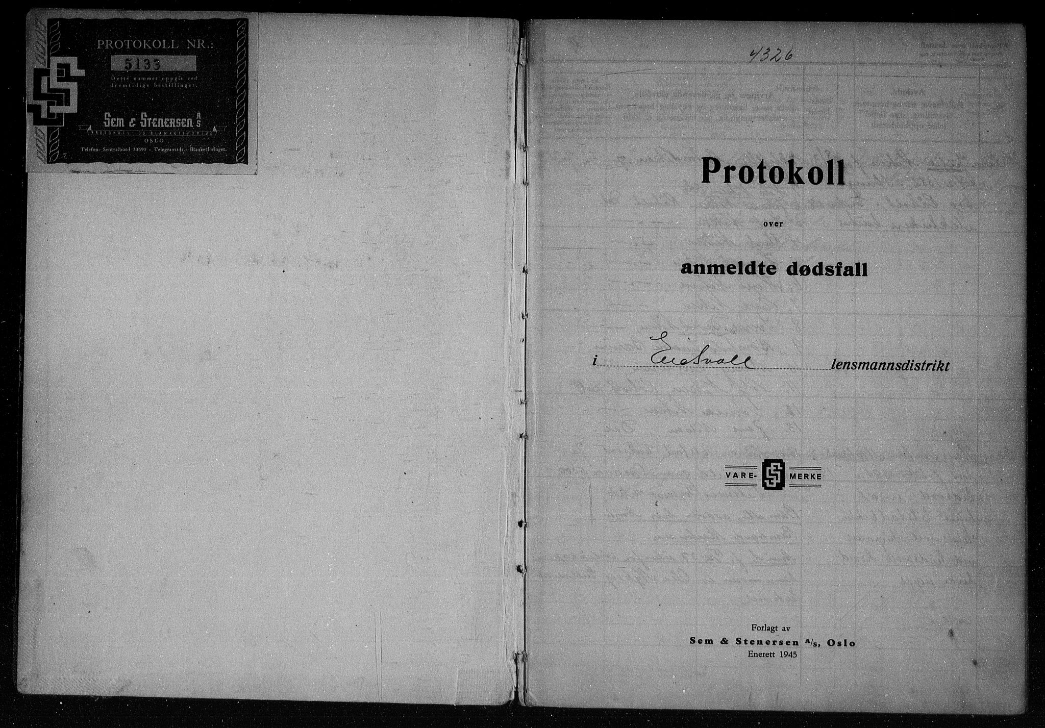 Eidsvoll lensmannskontor, SAO/A-10266a/H/Ha/Haa/L0010: Dødsfallprotokoll, 1946-1948