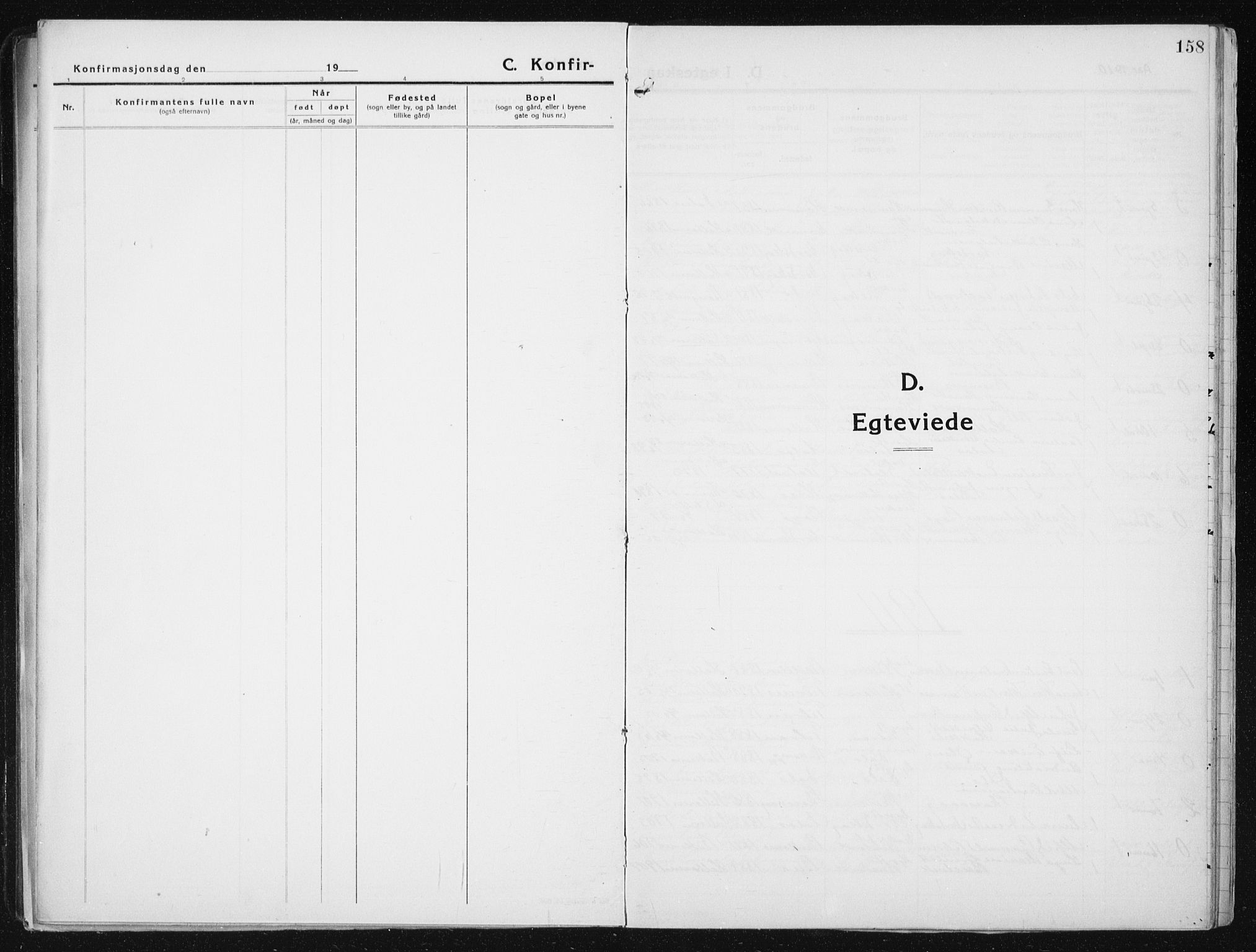 Ministerialprotokoller, klokkerbøker og fødselsregistre - Sør-Trøndelag, AV/SAT-A-1456/641/L0599: Klokkerbok nr. 641C03, 1910-1938, s. 158