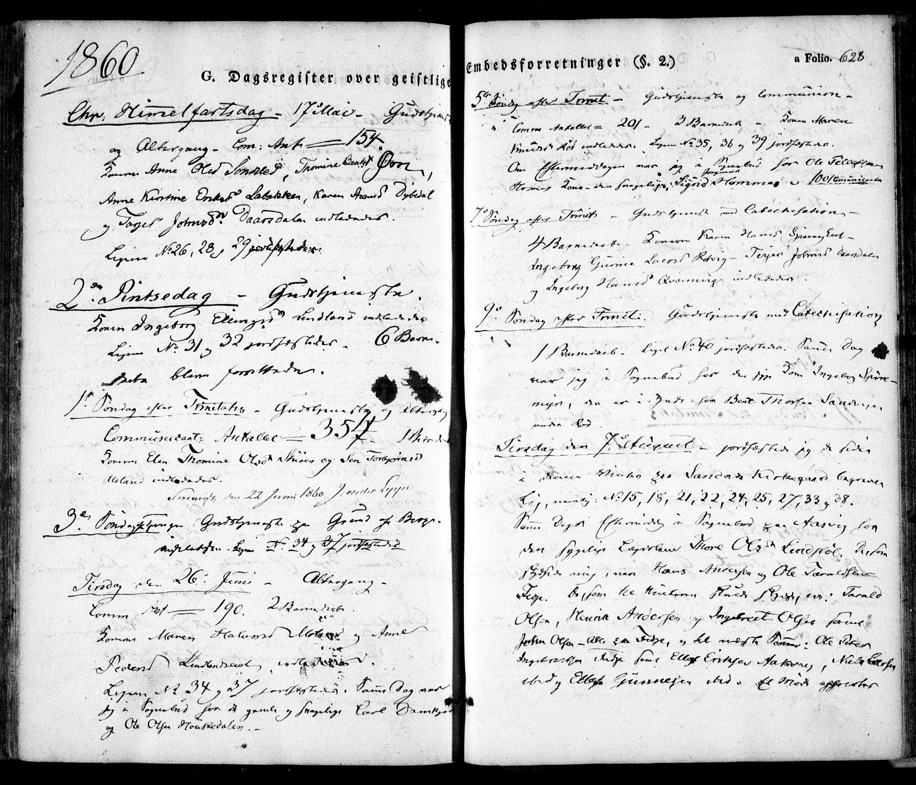 Søndeled sokneprestkontor, AV/SAK-1111-0038/F/Fa/L0002: Ministerialbok nr. A 2, 1839-1860, s. 628