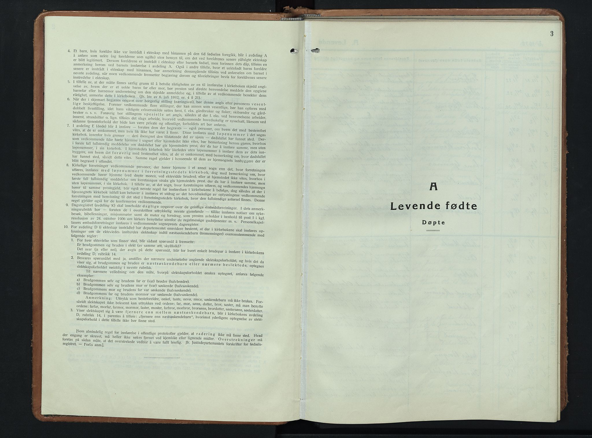 Nordre Land prestekontor, AV/SAH-PREST-124/H/Ha/Hab/L0003: Klokkerbok nr. 3, 1932-1946, s. 3