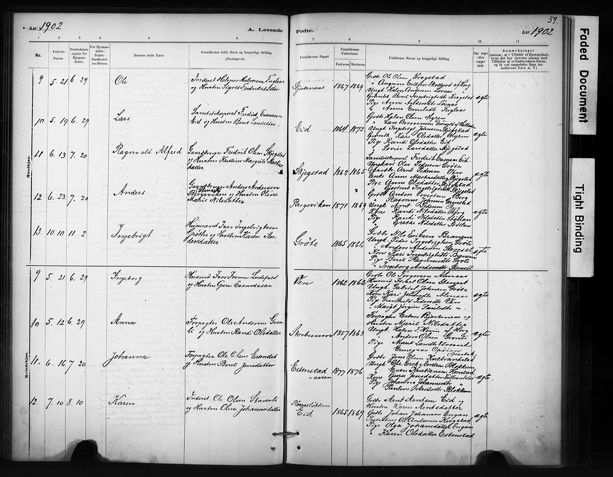 Ministerialprotokoller, klokkerbøker og fødselsregistre - Sør-Trøndelag, SAT/A-1456/694/L1127: Ministerialbok nr. 694A01, 1887-1905, s. 59