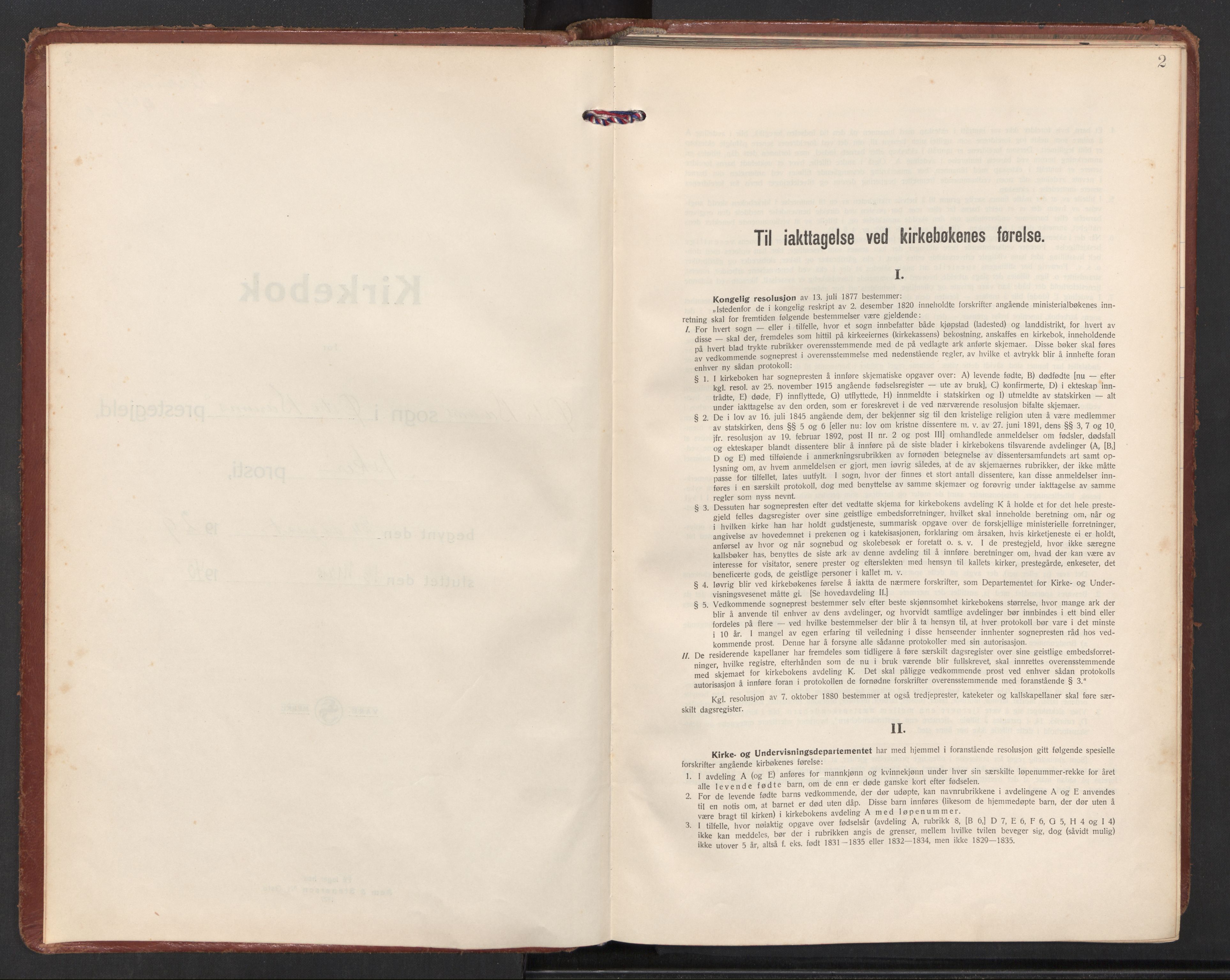 Østre Bærum prestekontor Kirkebøker, AV/SAO-A-10887/F/Fa/L0004: Ministerialbok nr. 4, 1929-1940, s. 2