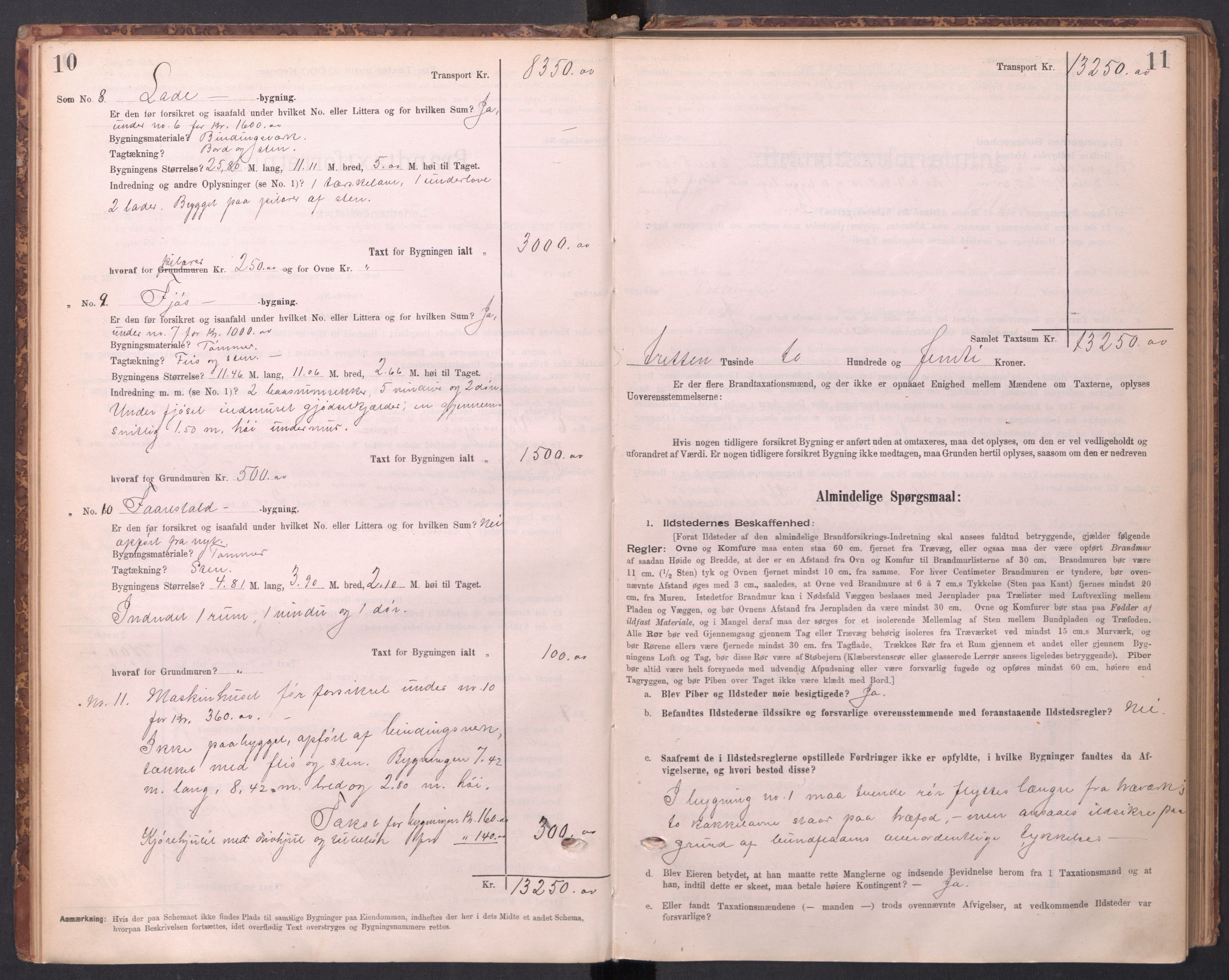 Norges brannkasse, branntakster Våler, AV/SAO-A-11377/F/Fb/L0001: Branntakstprotokoll, 1895-1911