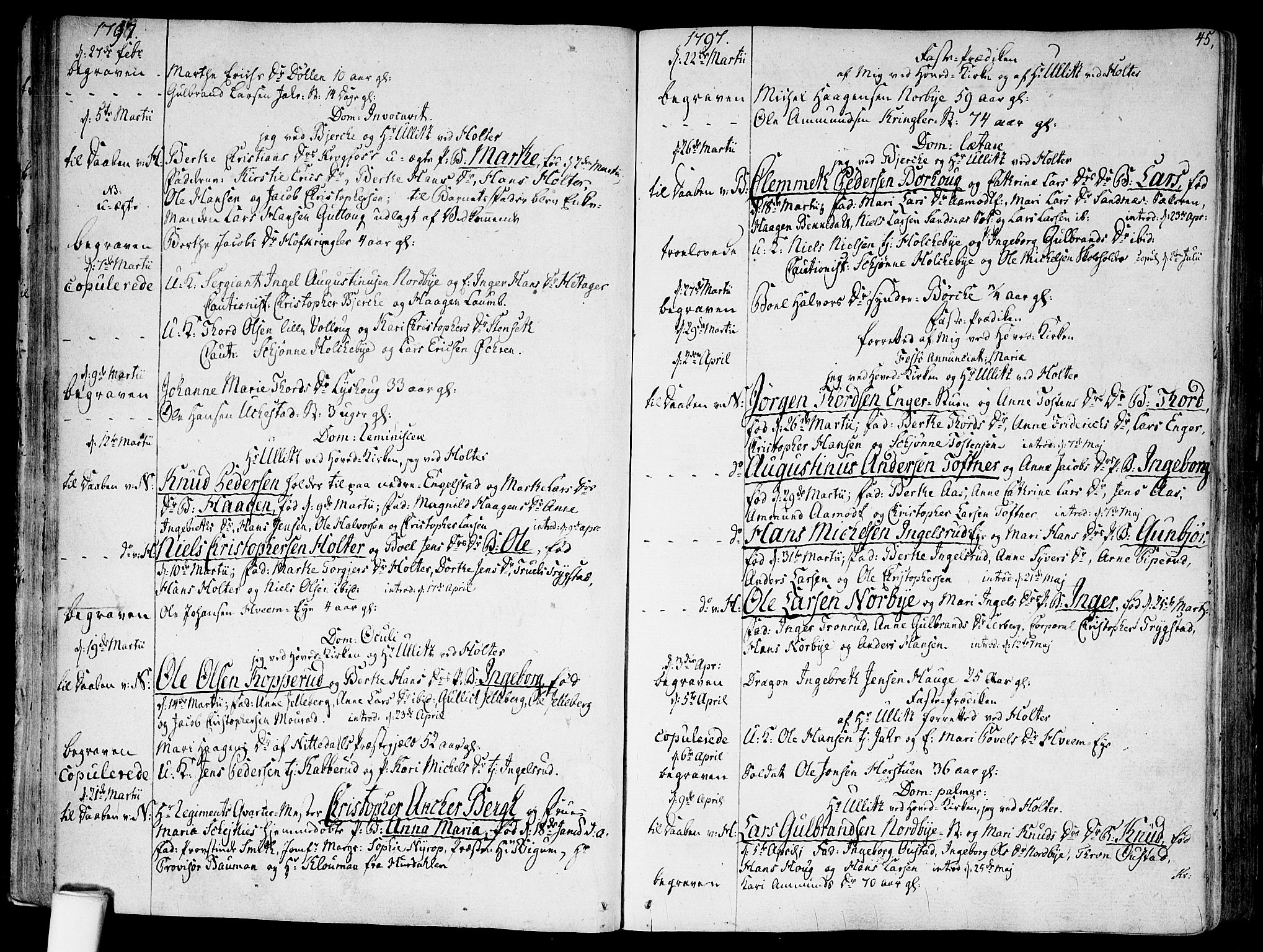 Nannestad prestekontor Kirkebøker, AV/SAO-A-10414a/F/Fa/L0008: Ministerialbok nr. I 8, 1791-1814, s. 45