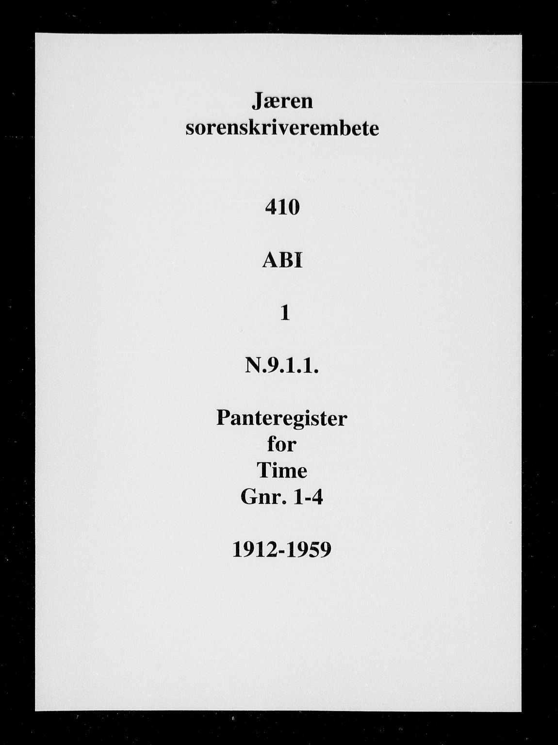 Jæren sorenskriveri, SAST/A-100310/01/4/41/41ABI/L0001: Panteregister nr. 41 ABI1, 1912