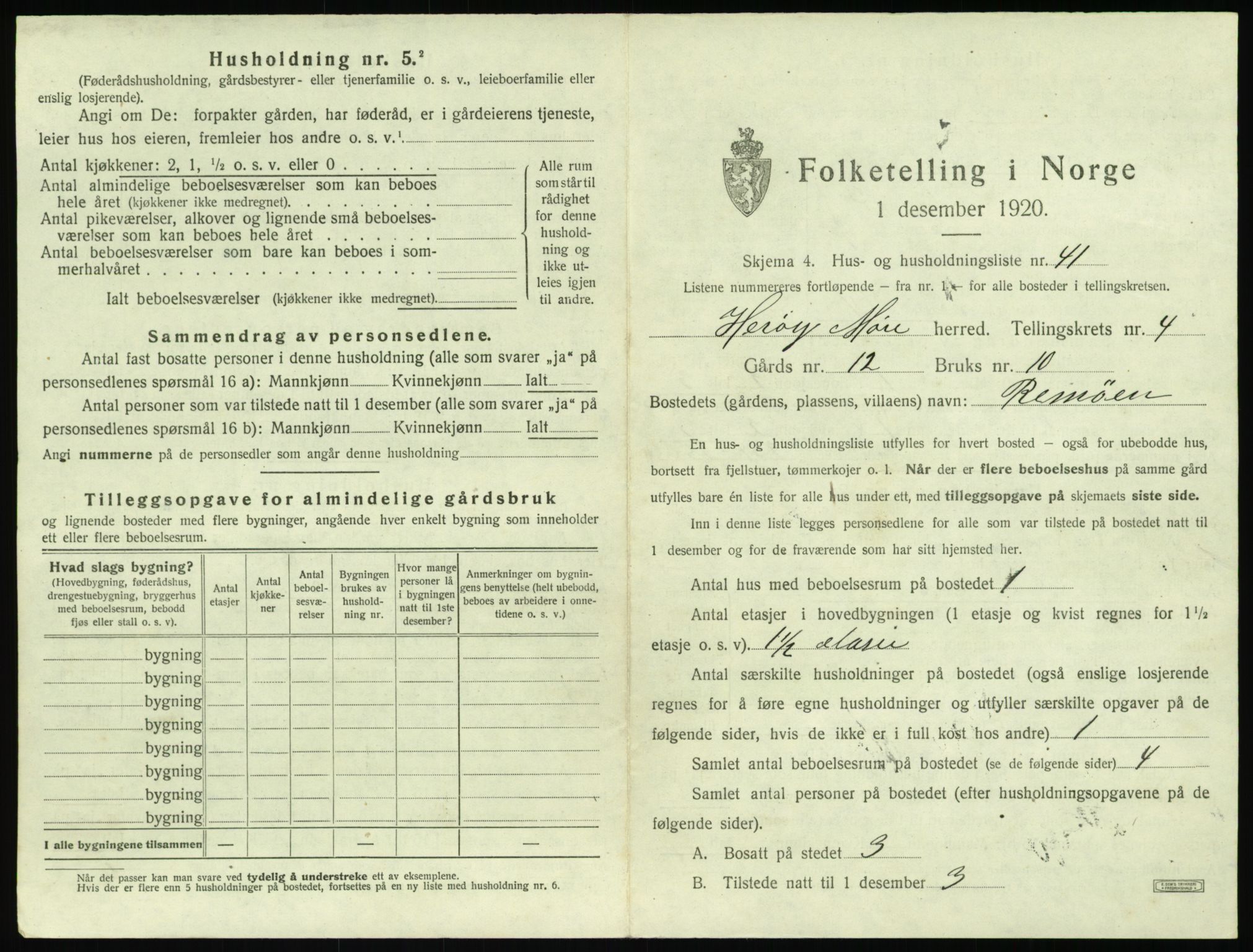 SAT, Folketelling 1920 for 1515 Herøy herred, 1920, s. 351
