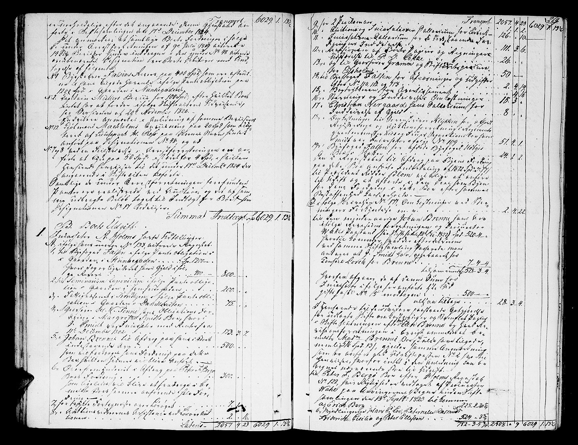 Trondheim byfogd, AV/SAT-A-0003/1/3/3A/L0027: Skifteprotokoll - gml.nr.22. (m/ register) U, 1825-1829, s. 268b-269a