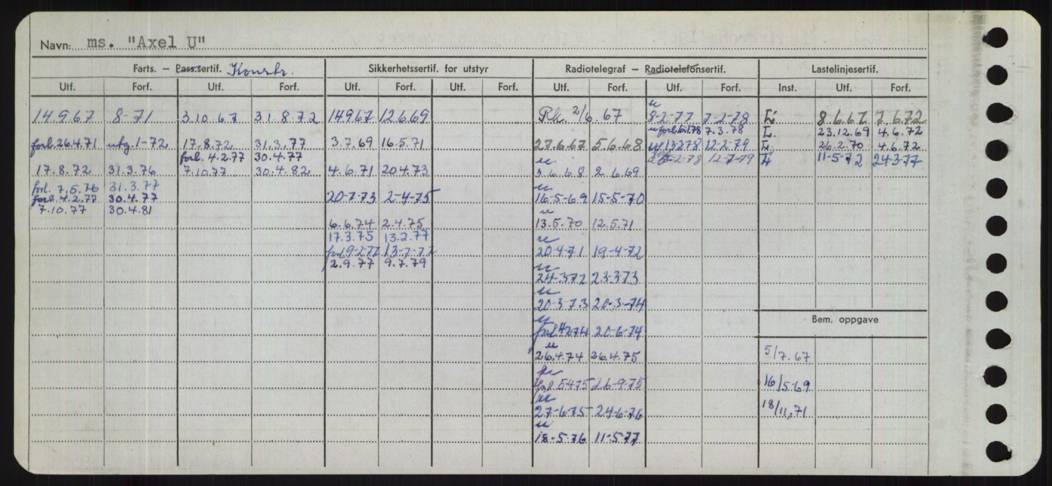 Sjøfartsdirektoratet med forløpere, Skipsmålingen, RA/S-1627/H/Hd/L0002: Fartøy, Apa-Axe, s. 534