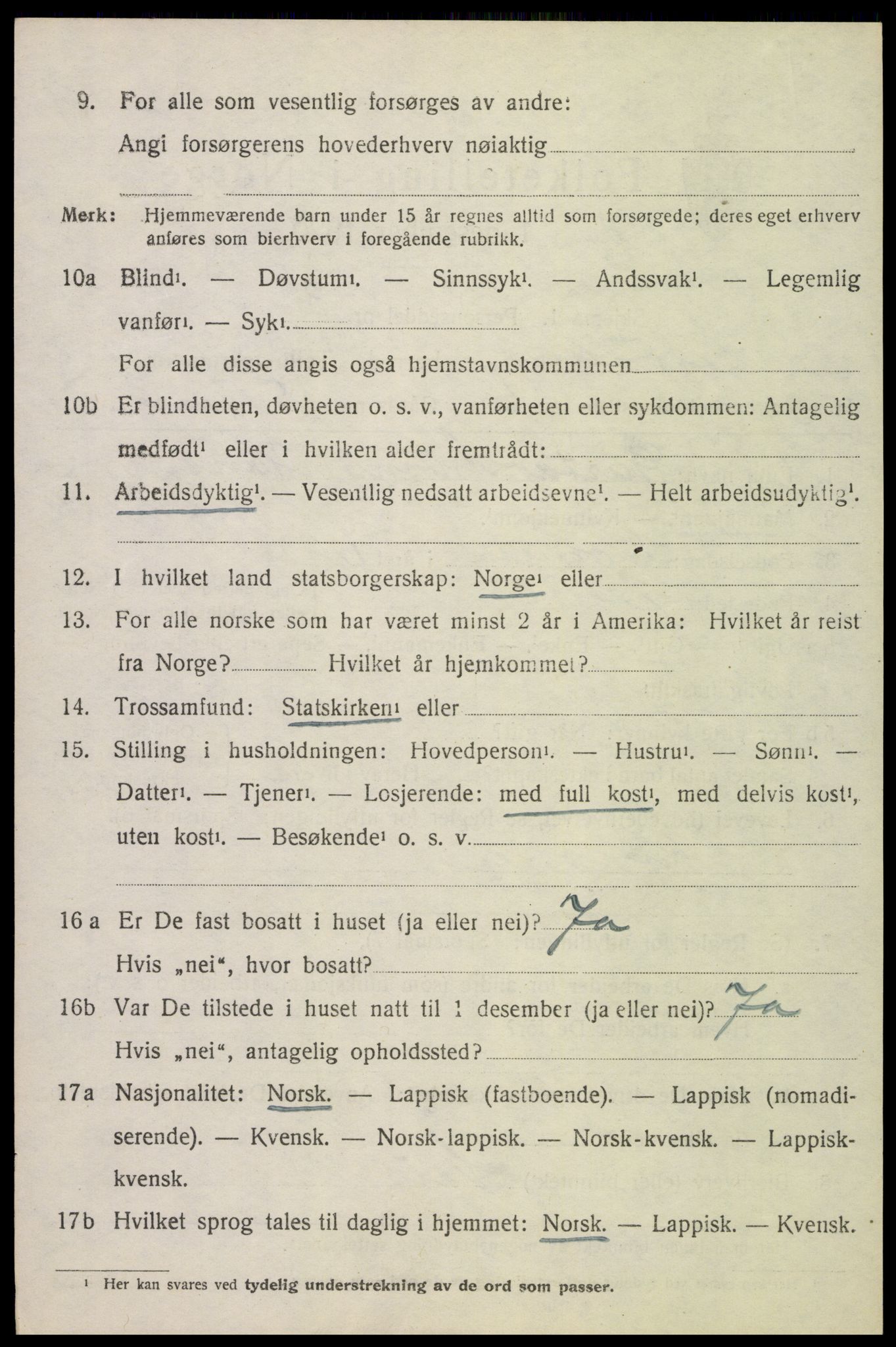 SAT, Folketelling 1920 for 1870 Sortland herred, 1920, s. 2831