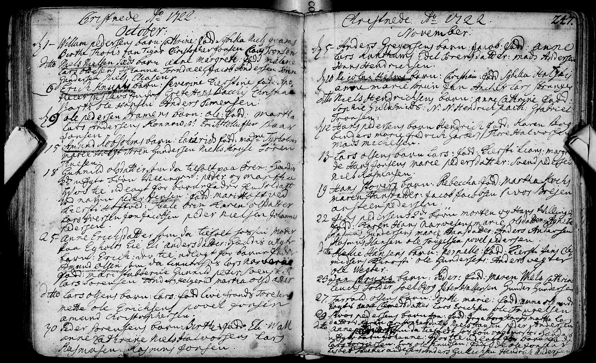 Bragernes kirkebøker, SAKO/A-6/F/Fa/L0003: Ministerialbok nr. I 3, 1706-1734, s. 247