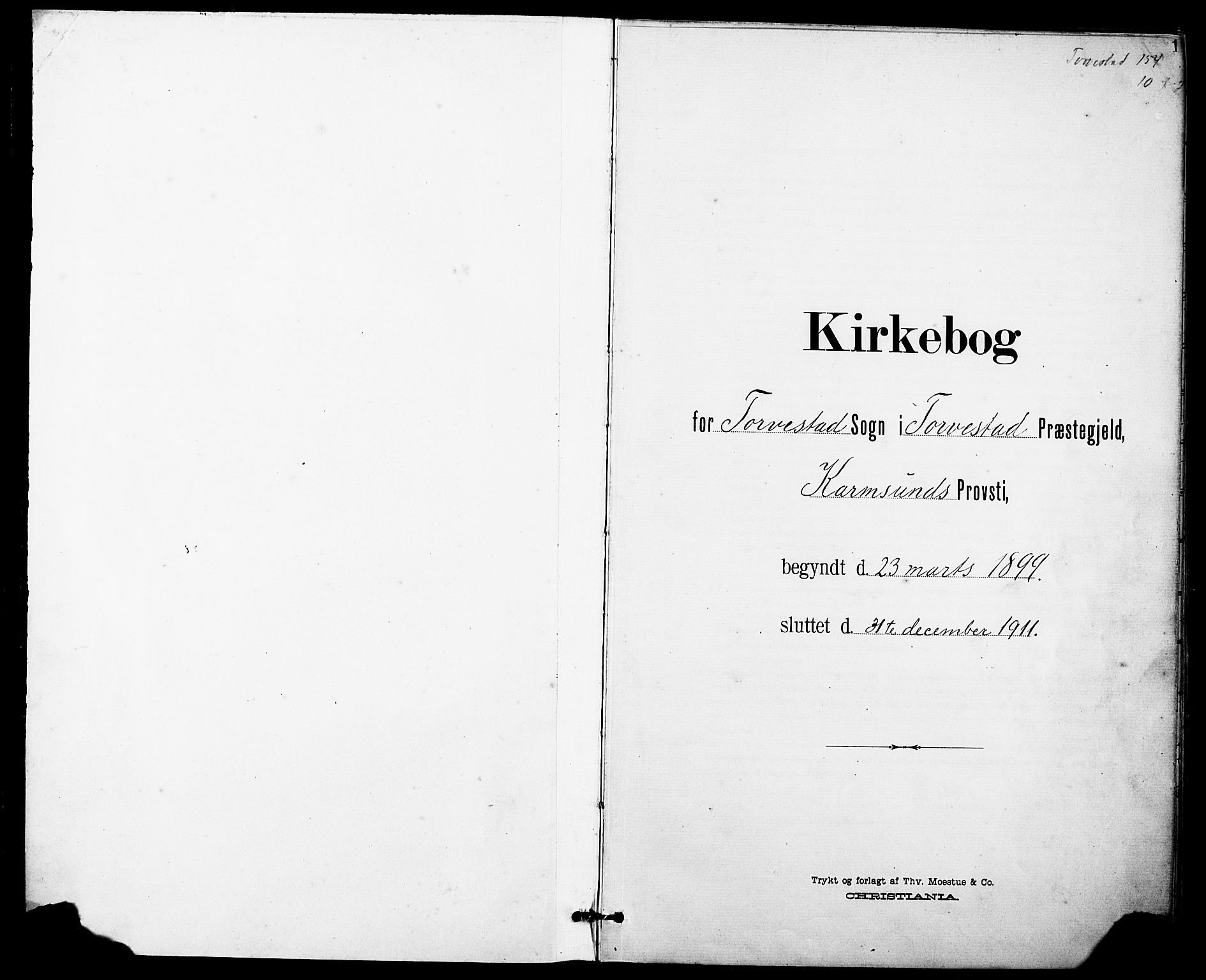 Torvastad sokneprestkontor, AV/SAST-A -101857/H/Ha/Haa/L0017: Ministerialbok nr. A 16, 1899-1911