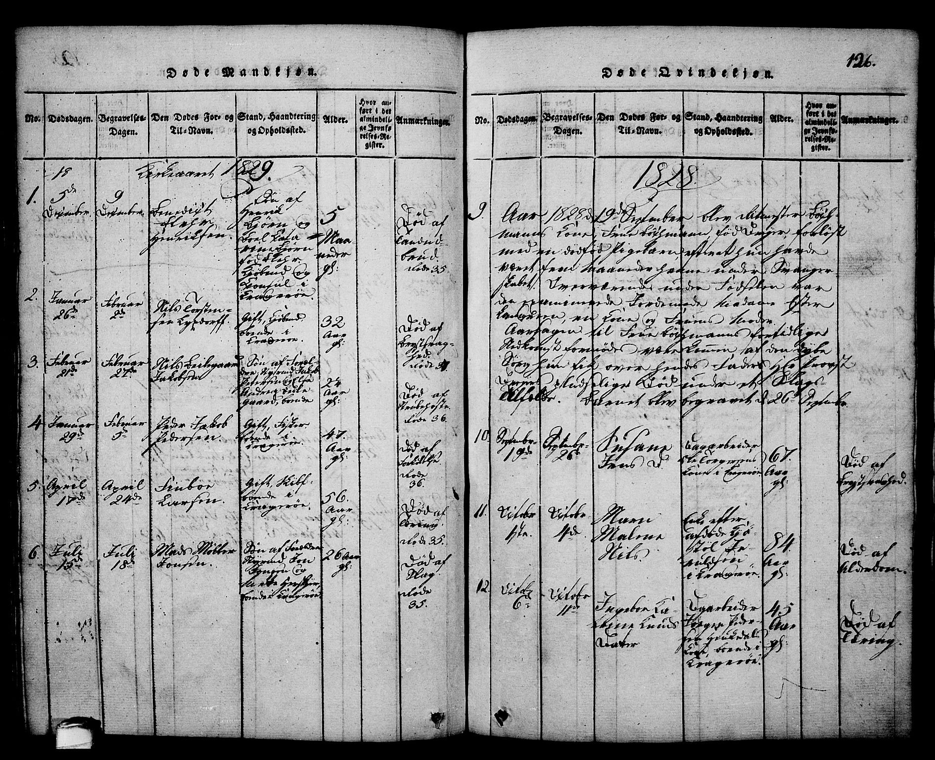Kragerø kirkebøker, AV/SAKO-A-278/G/Ga/L0002: Klokkerbok nr. 2, 1814-1831, s. 126