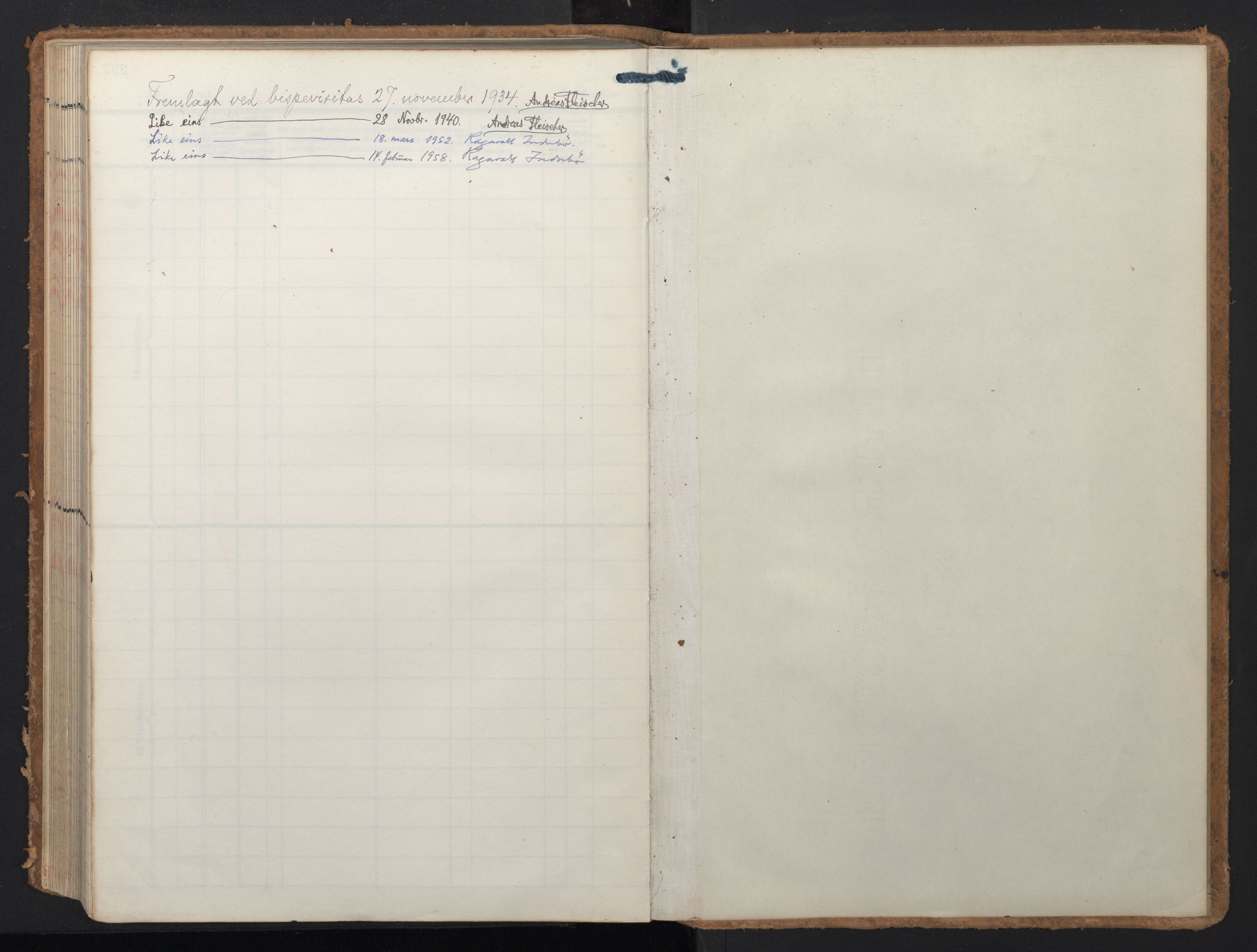 Domkirken sokneprestembete, AV/SAB-A-74801/H/Hab/L0043: Klokkerbok nr. E 7, 1929-1965