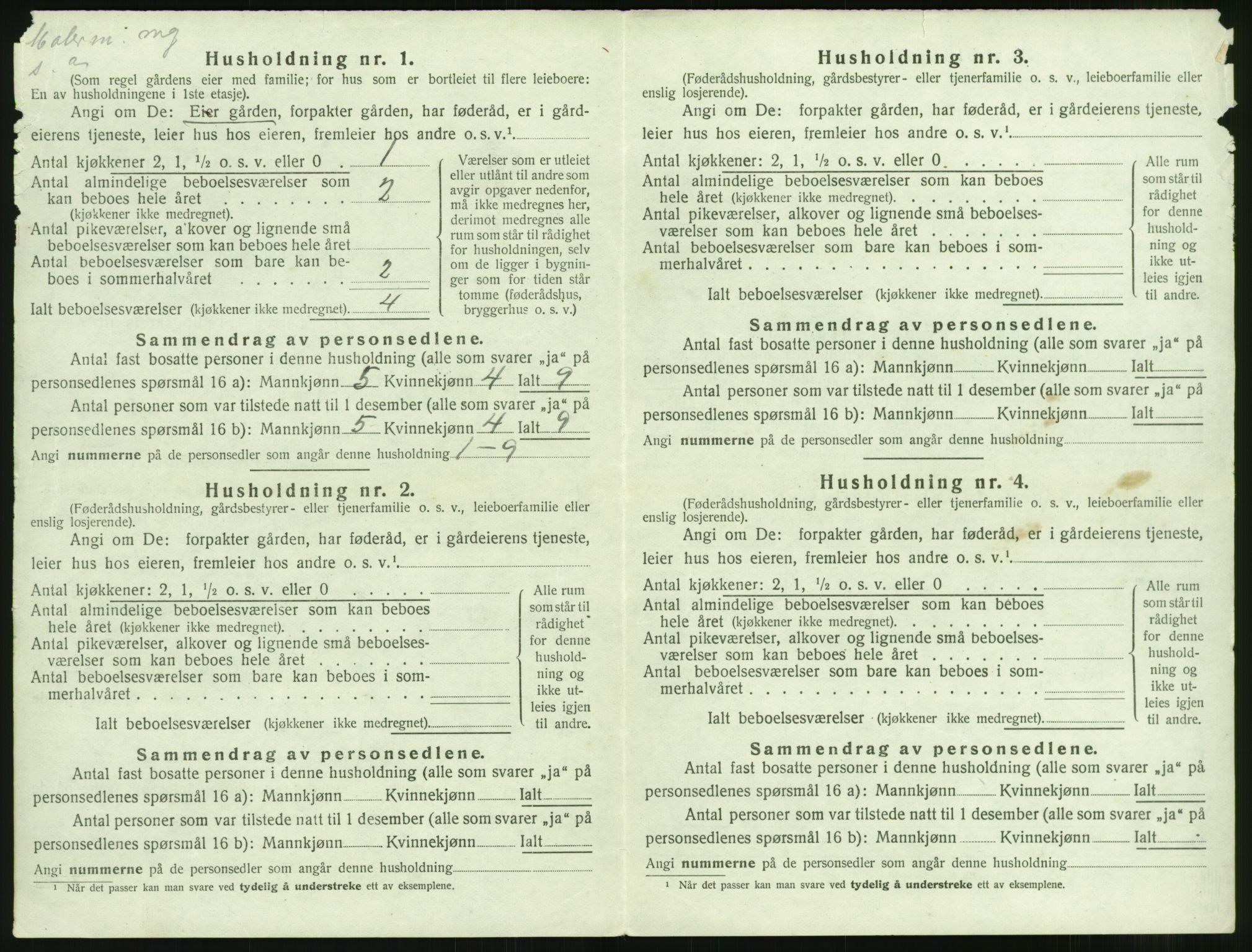 SAST, Folketelling 1920 for 1121 Time herred, 1920, s. 276