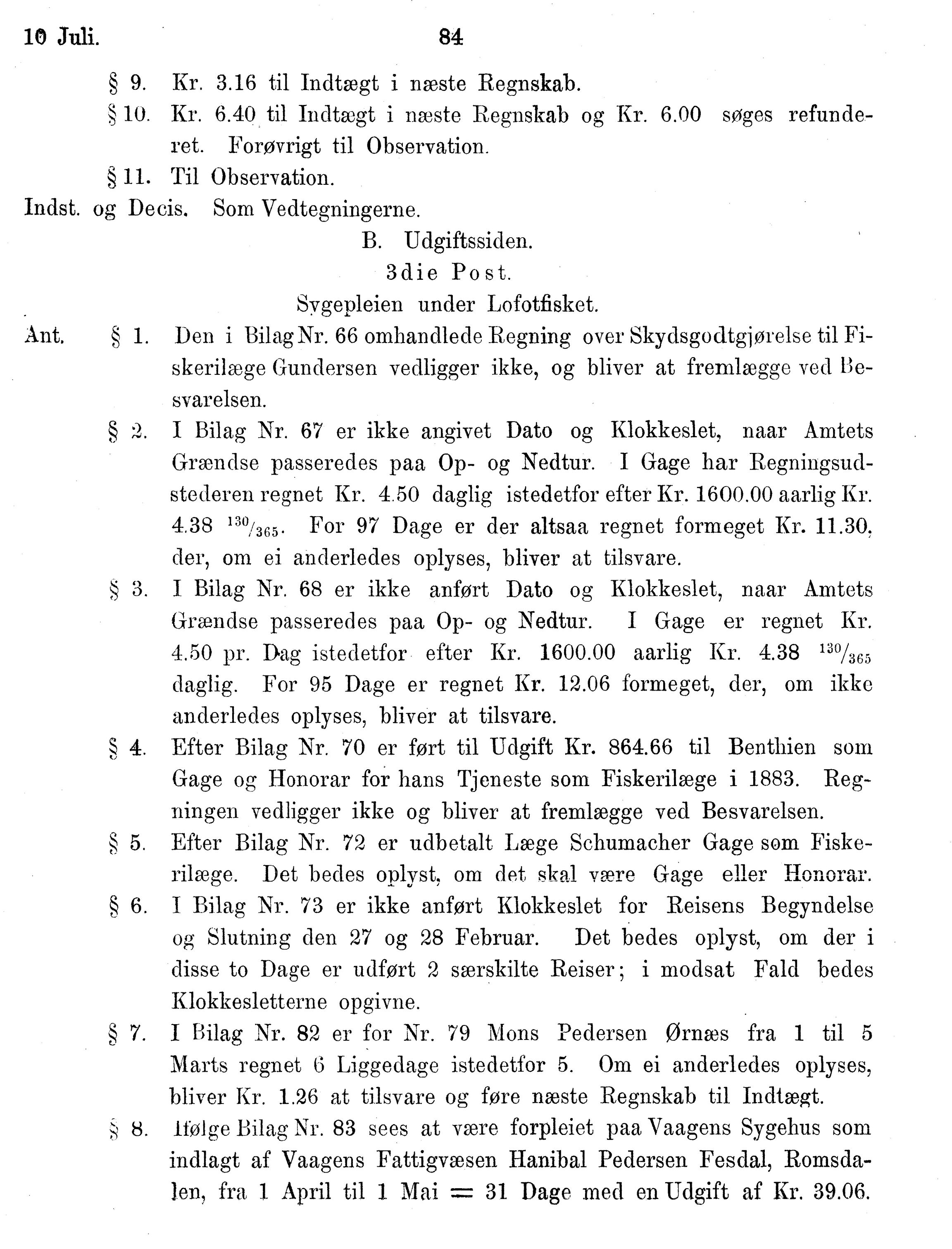 Nordland Fylkeskommune. Fylkestinget, AIN/NFK-17/176/A/Ac/L0014: Fylkestingsforhandlinger 1881-1885, 1881-1885