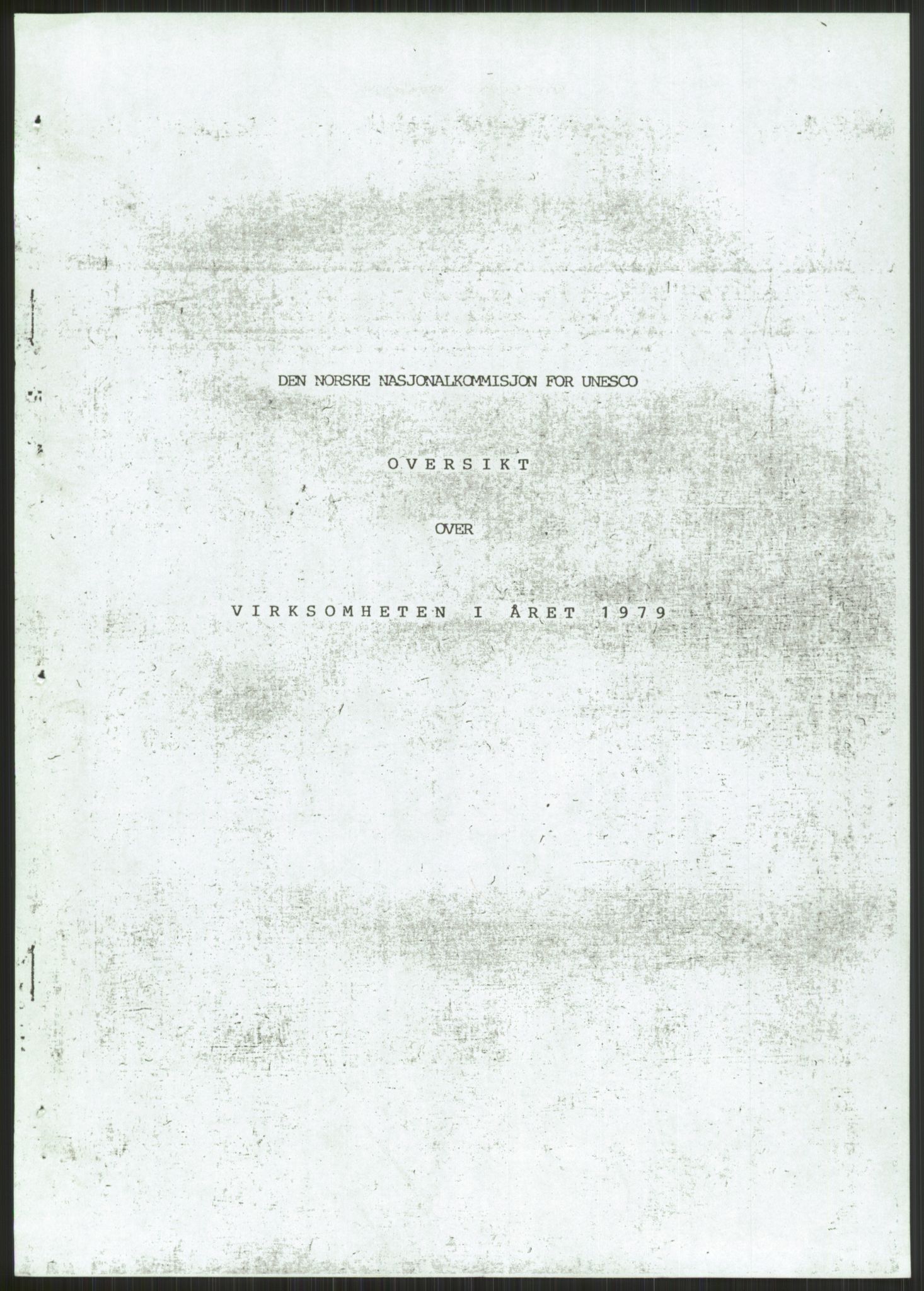 Den norske nasjonalkommisjonen for UNESCO, RA/S-1730/A/Ad/L0001: --, 1953-1981