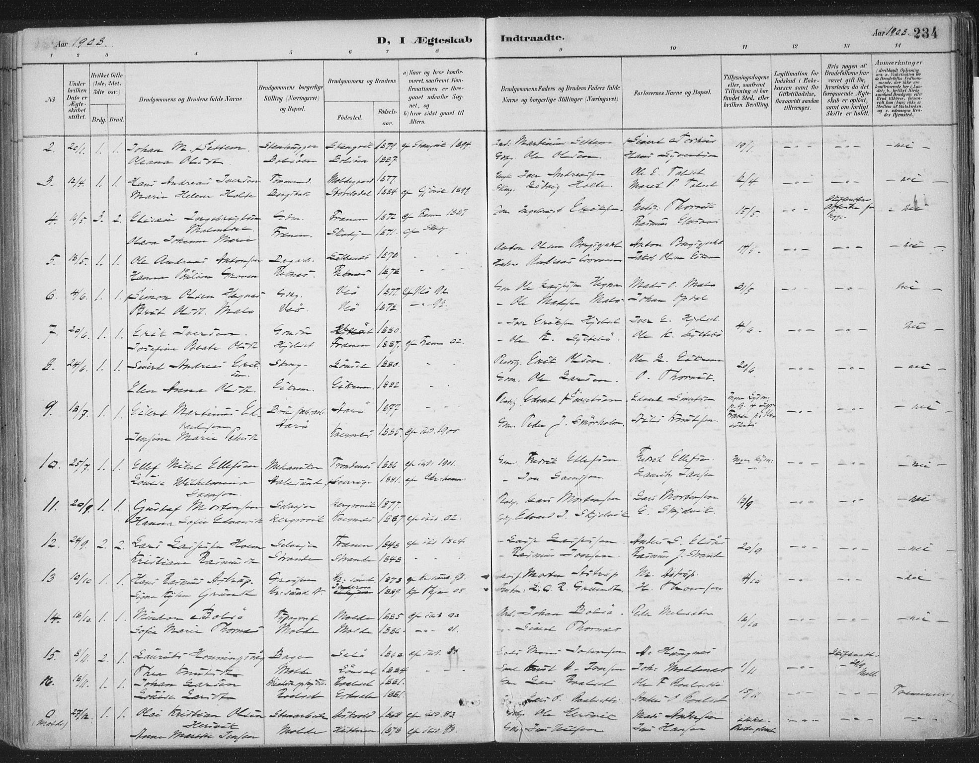 Ministerialprotokoller, klokkerbøker og fødselsregistre - Møre og Romsdal, SAT/A-1454/555/L0658: Ministerialbok nr. 555A09, 1887-1917, s. 234