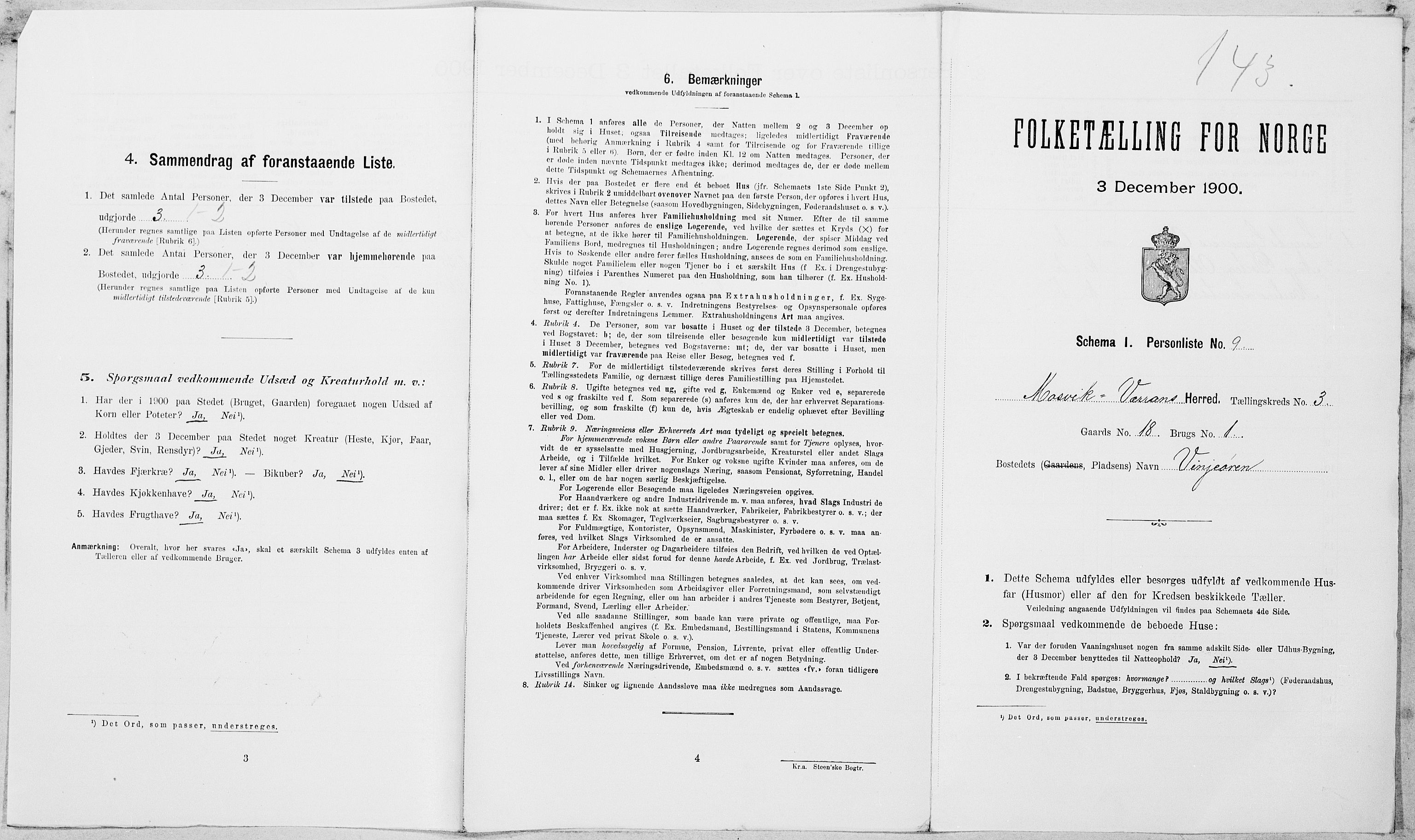 SAT, Folketelling 1900 for 1723 Mosvik og Verran herred, 1900, s. 287