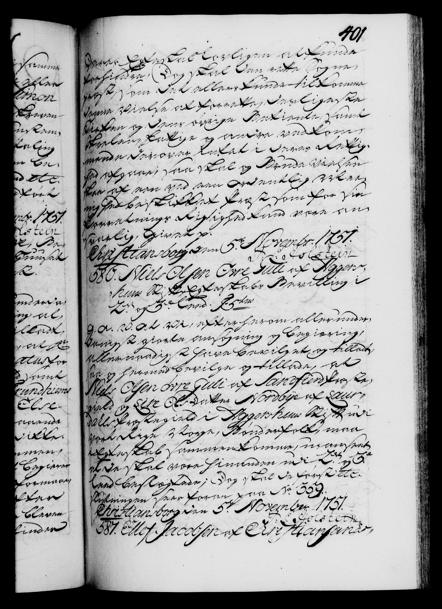 Danske Kanselli 1572-1799, RA/EA-3023/F/Fc/Fca/Fcaa/L0037: Norske registre, 1751-1752, s. 401a