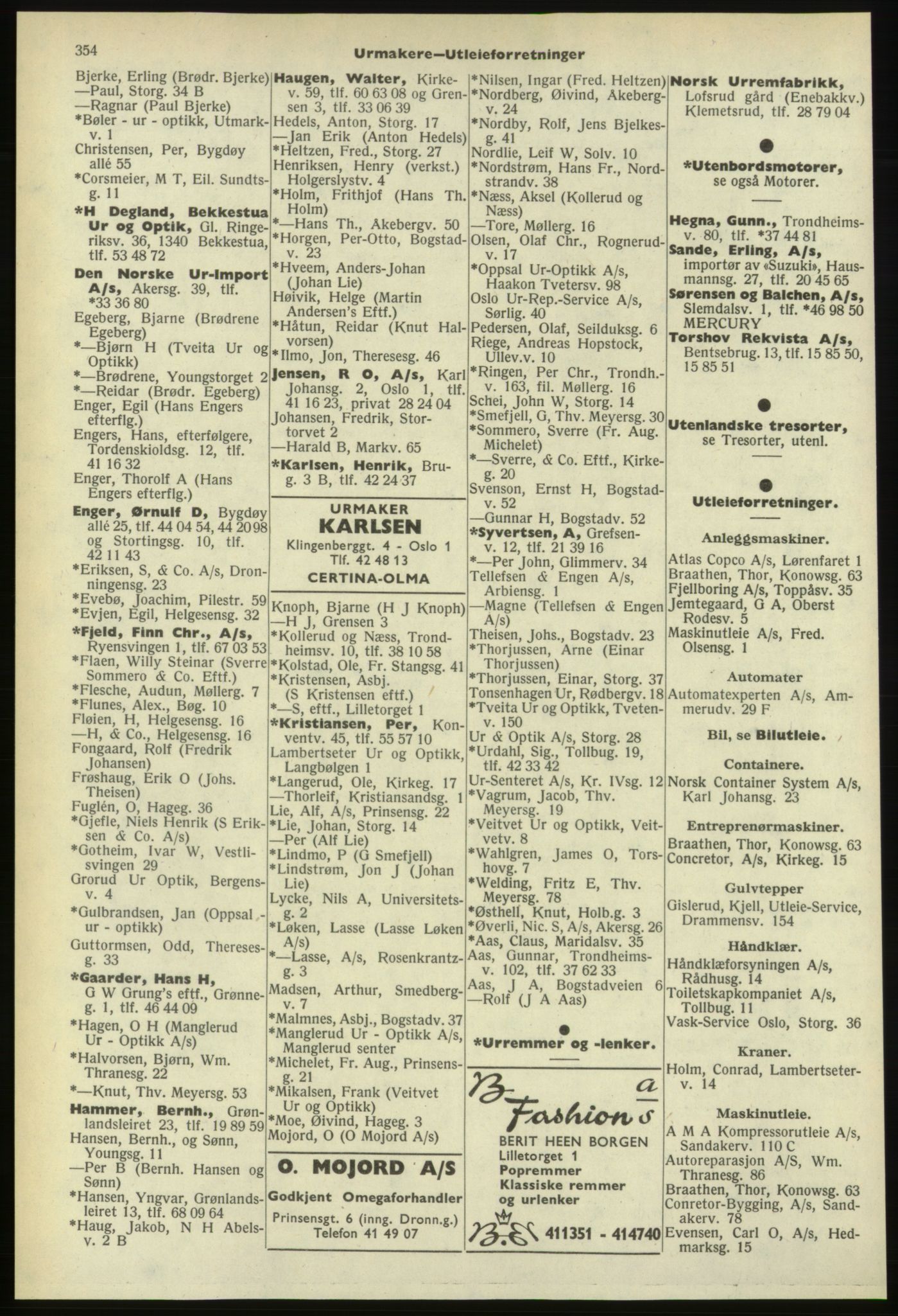 Kristiania/Oslo adressebok, PUBL/-, 1974-1975, s. 354