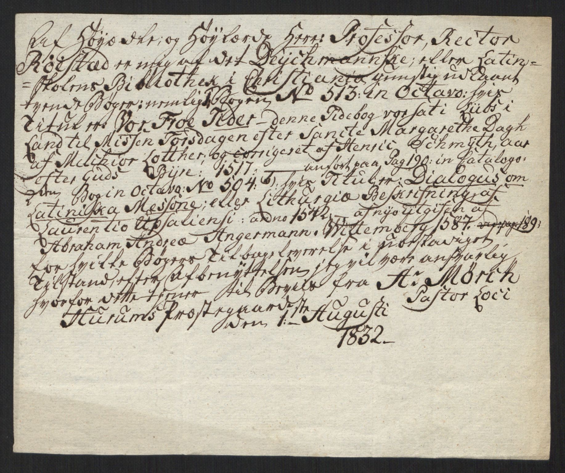 Mørch, Andreas Jensen, RA/PA-0004/F/L0001: Brev, avskrifter, familiedokumenter m.v., 1345-1834, s. 69
