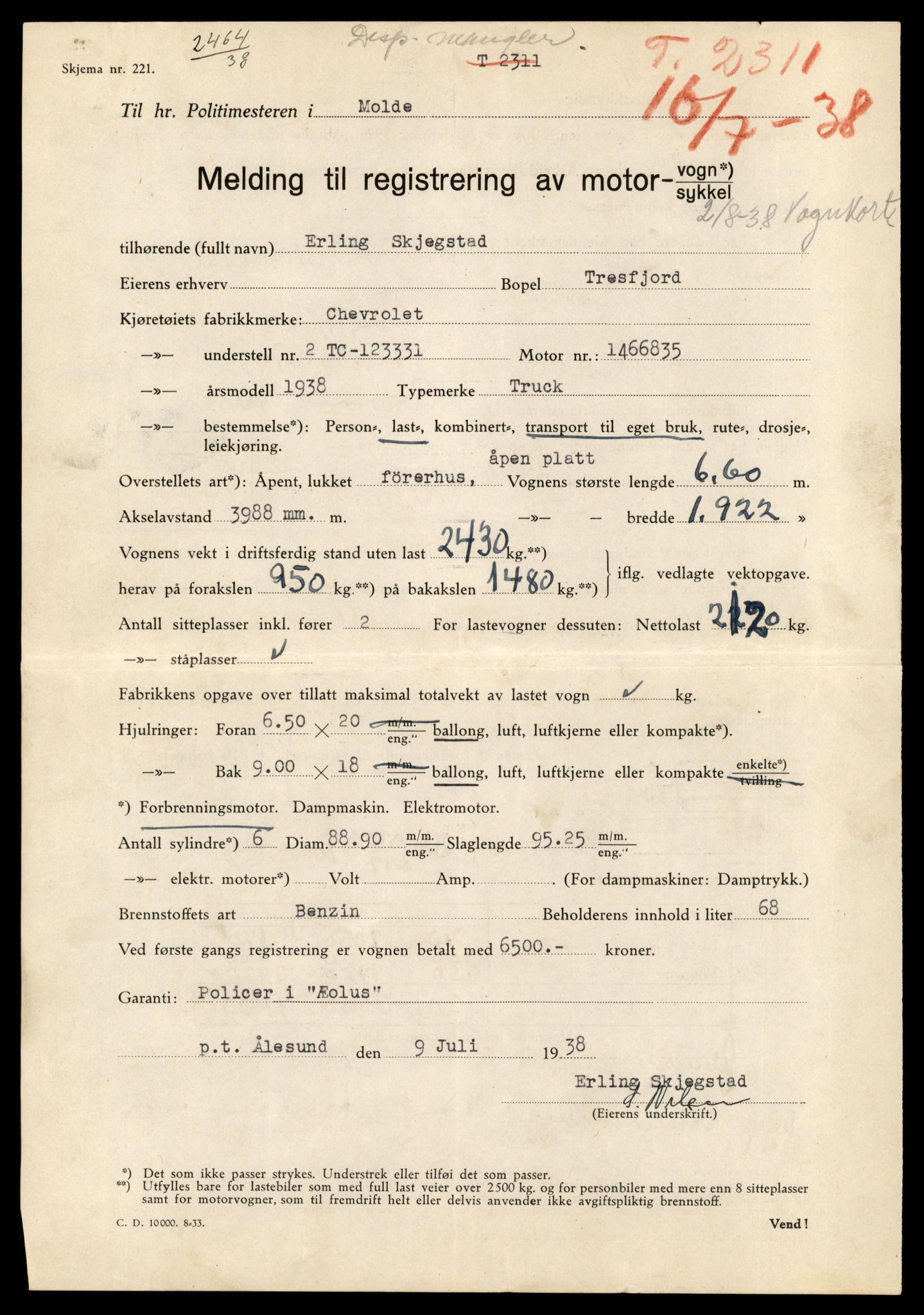 Møre og Romsdal vegkontor - Ålesund trafikkstasjon, AV/SAT-A-4099/F/Fe/L0034: Registreringskort for kjøretøy T 12500 - T 12652, 1927-1998, s. 1896