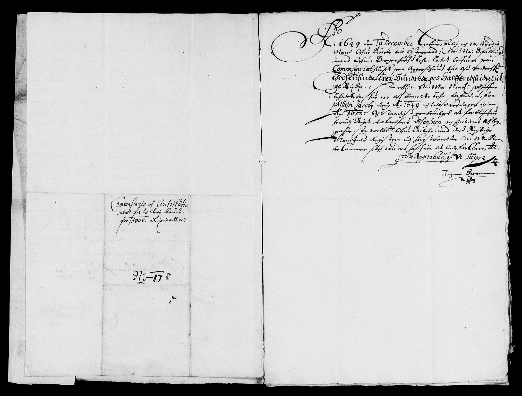 Rentekammeret inntil 1814, Reviderte regnskaper, Lensregnskaper, AV/RA-EA-5023/R/Rb/Rbt/L0116: Bergenhus len, 1649-1651