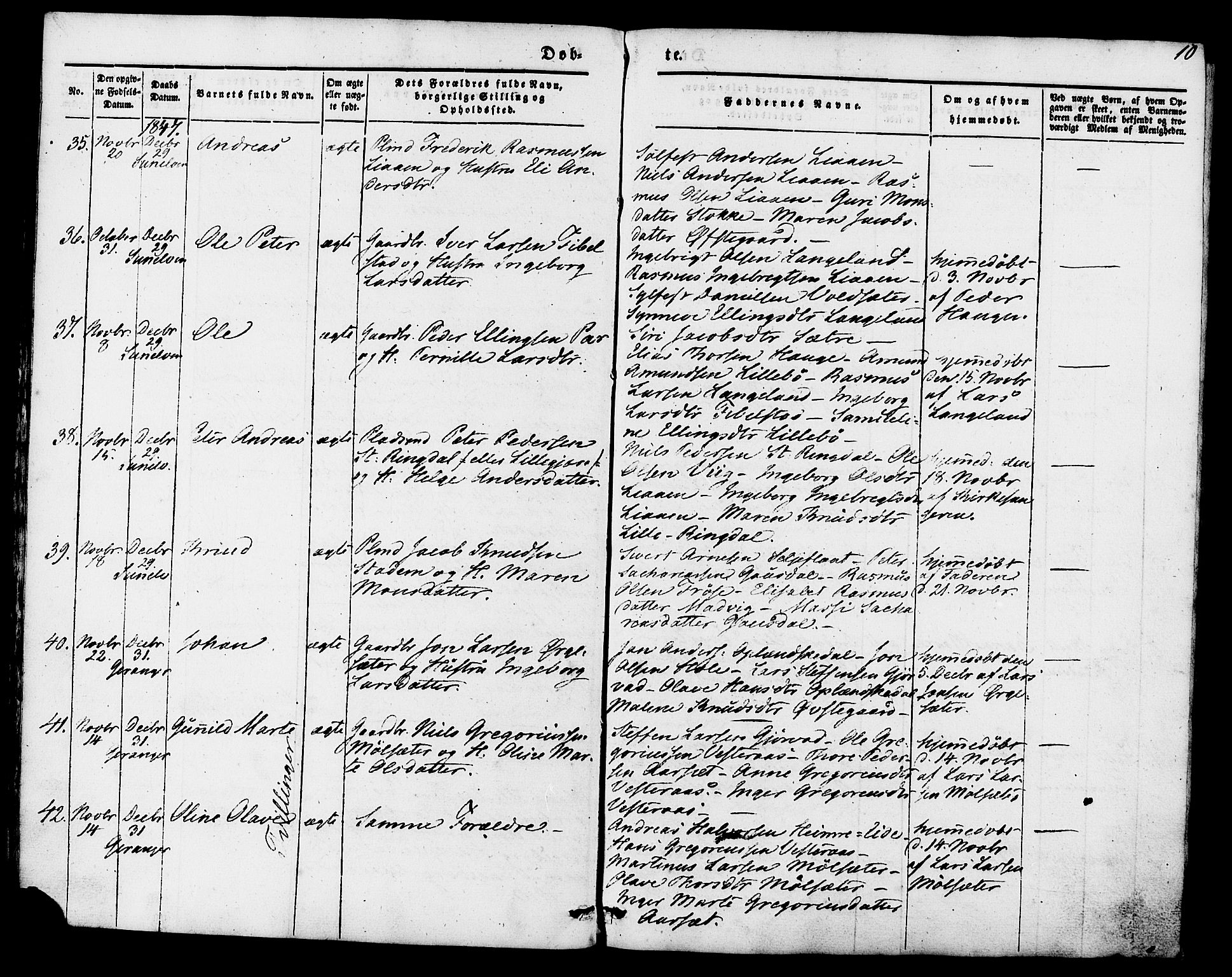 Ministerialprotokoller, klokkerbøker og fødselsregistre - Møre og Romsdal, AV/SAT-A-1454/517/L0222: Ministerialbok nr. 517A02, 1846-1862, s. 10