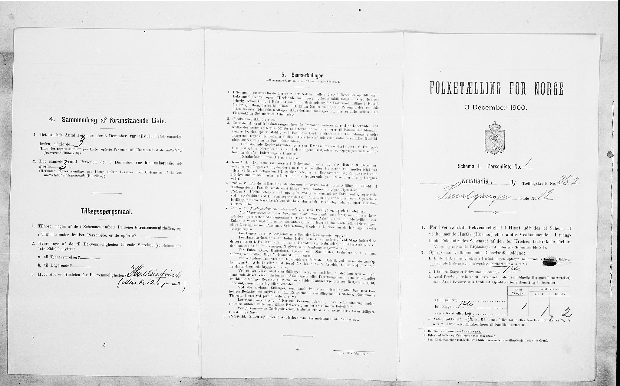 SAO, Folketelling 1900 for 0301 Kristiania kjøpstad, 1900, s. 86528