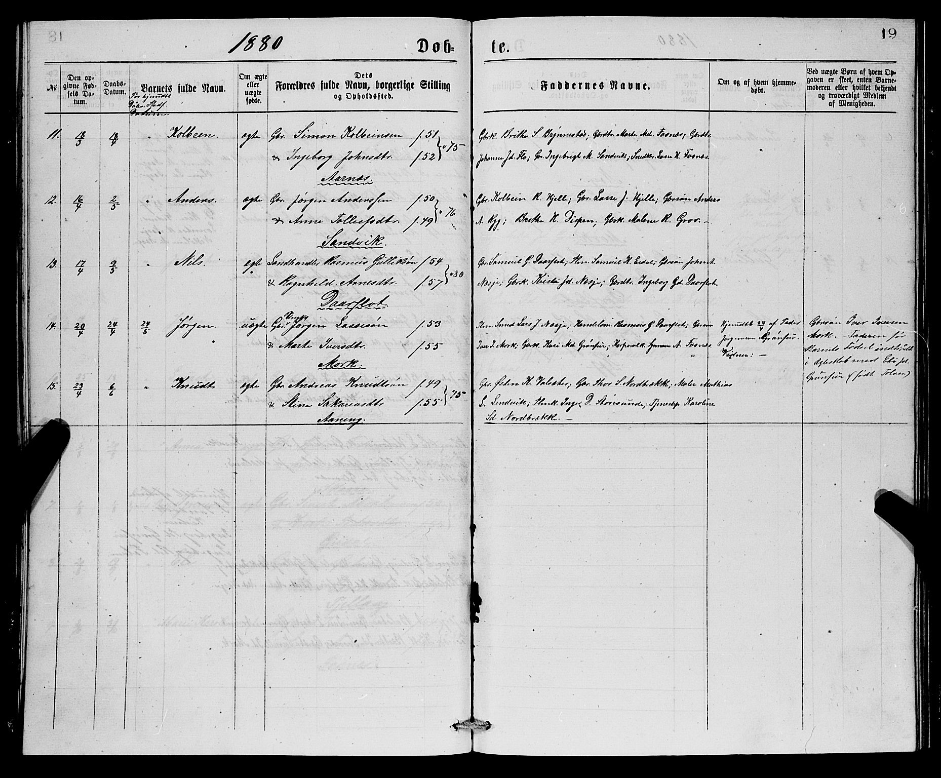Stryn Sokneprestembete, AV/SAB-A-82501: Klokkerbok nr. C 2, 1877-1881, s. 19
