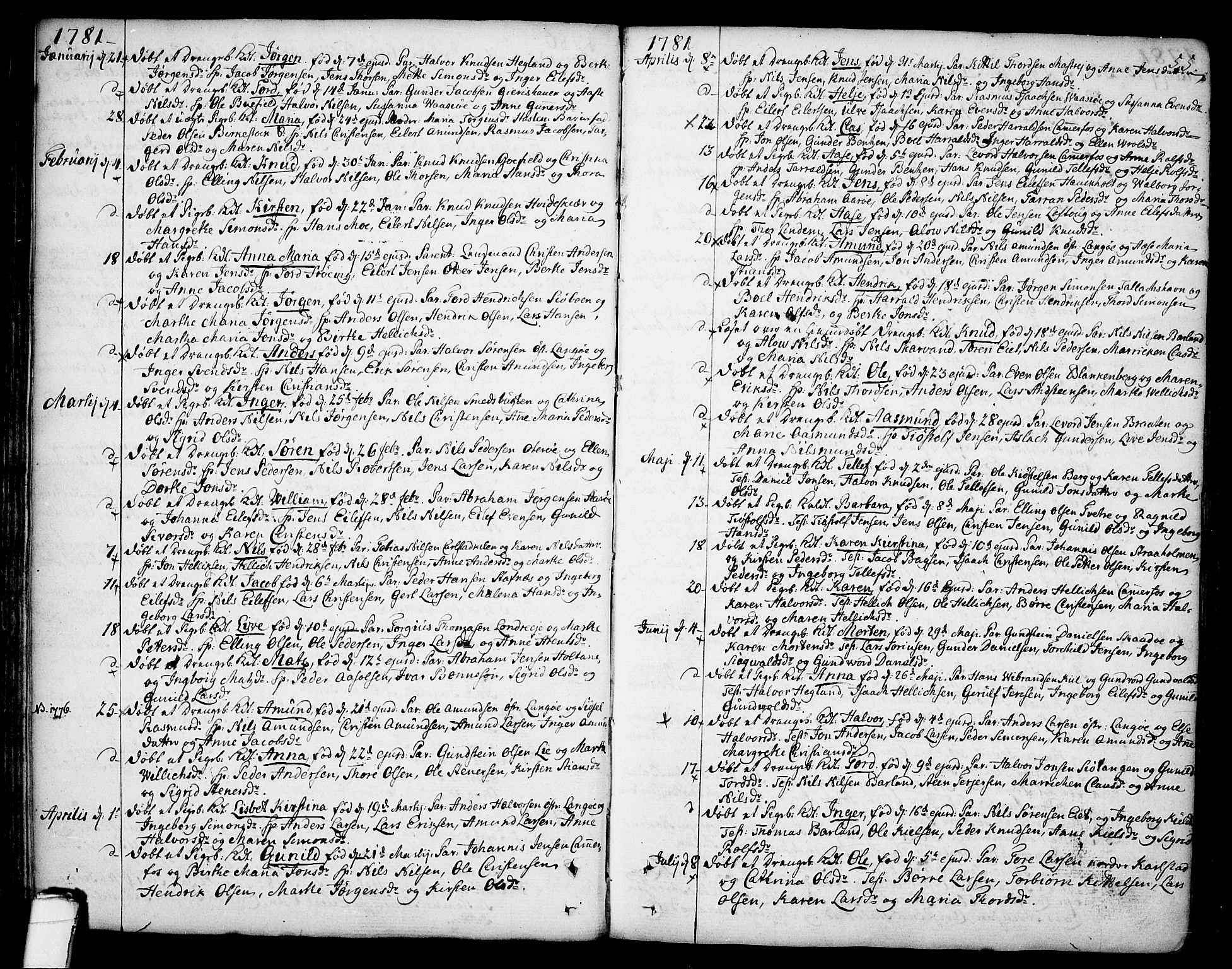 Sannidal kirkebøker, AV/SAKO-A-296/F/Fa/L0002: Ministerialbok nr. 2, 1767-1802, s. 55