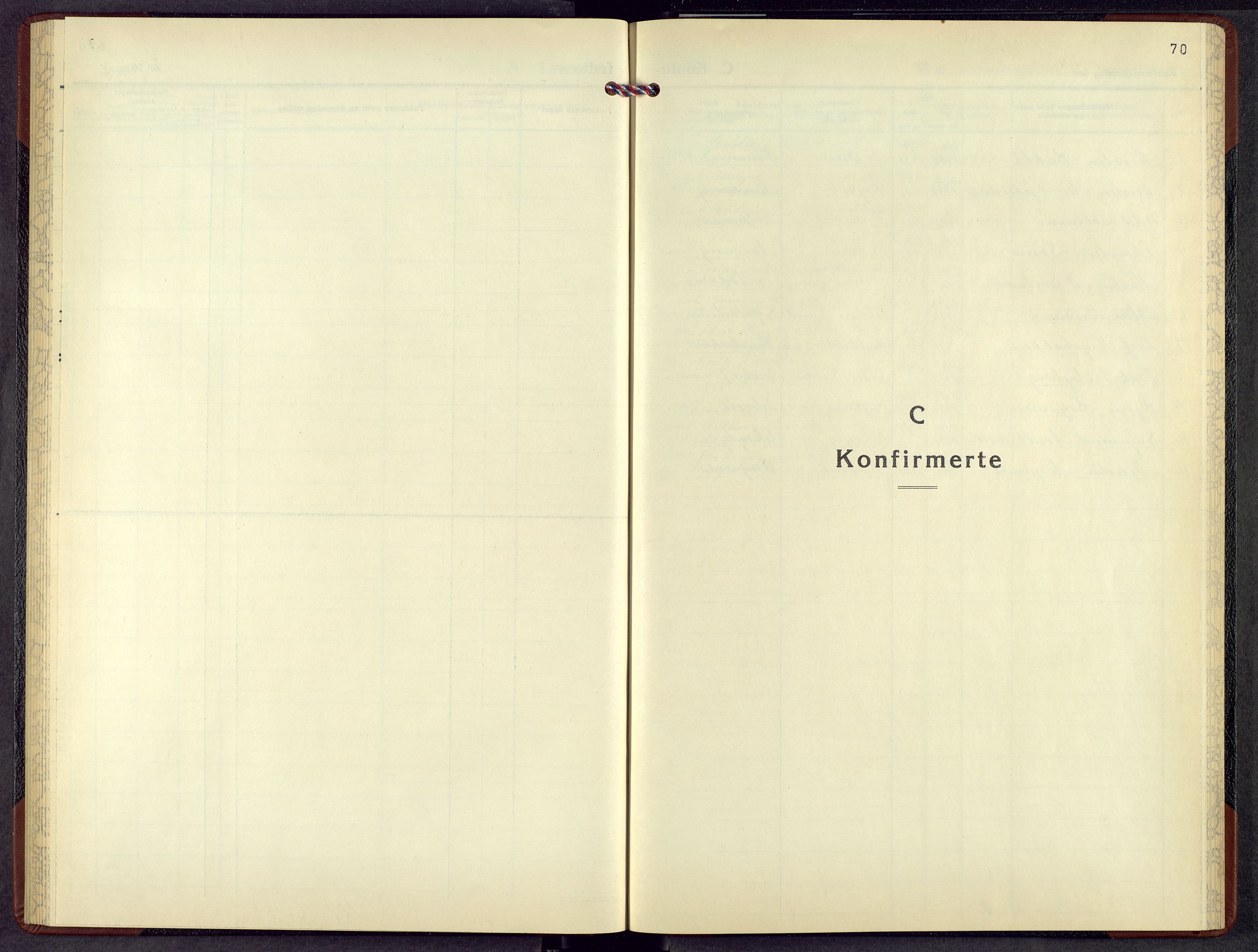 Trysil prestekontor, SAH/PREST-046/H/Ha/Hab/L0016: Klokkerbok nr. 16, 1946-1965, s. 70