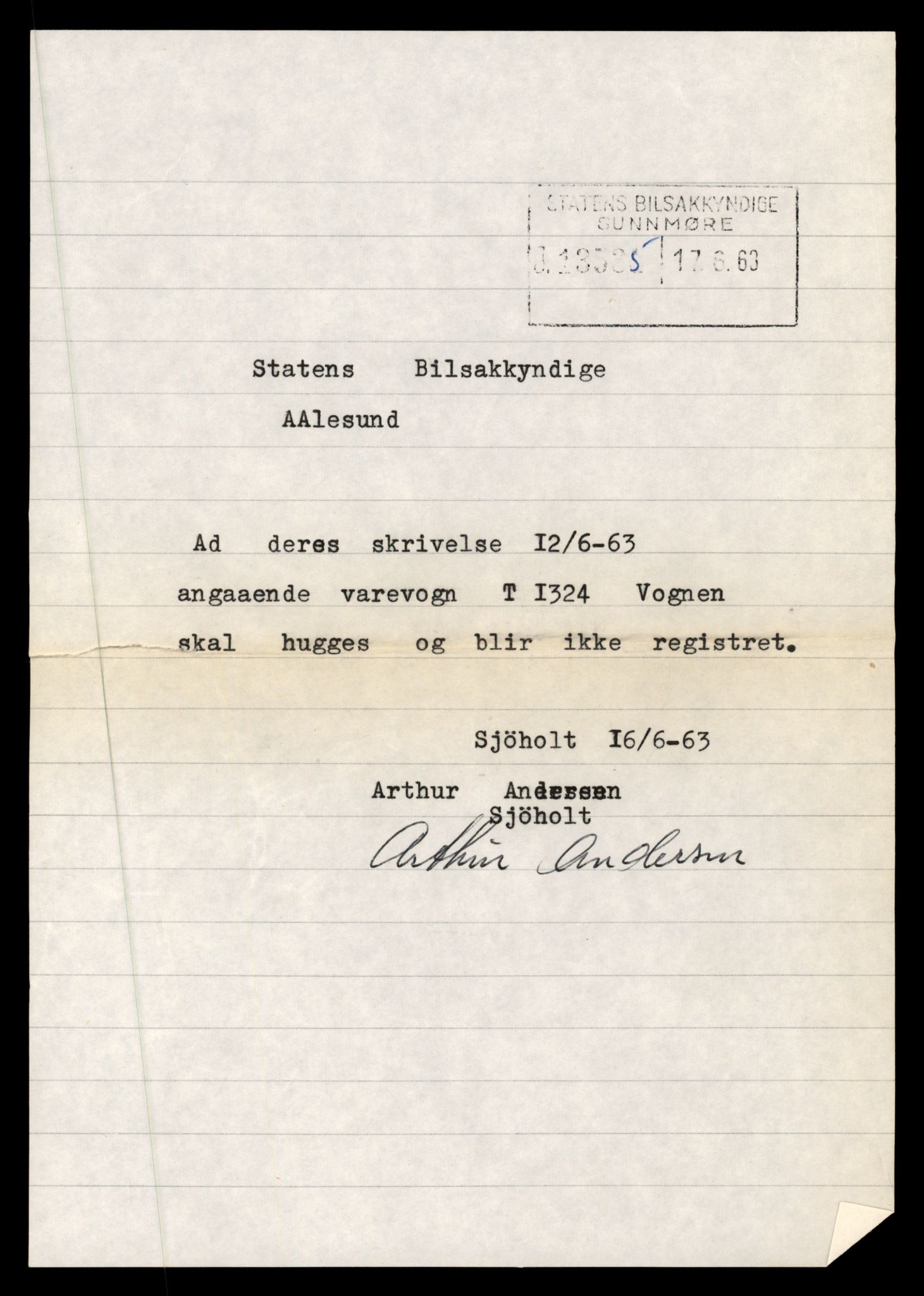 Møre og Romsdal vegkontor - Ålesund trafikkstasjon, AV/SAT-A-4099/F/Fe/L0012: Registreringskort for kjøretøy T 1290 - T 1450, 1927-1998, s. 901